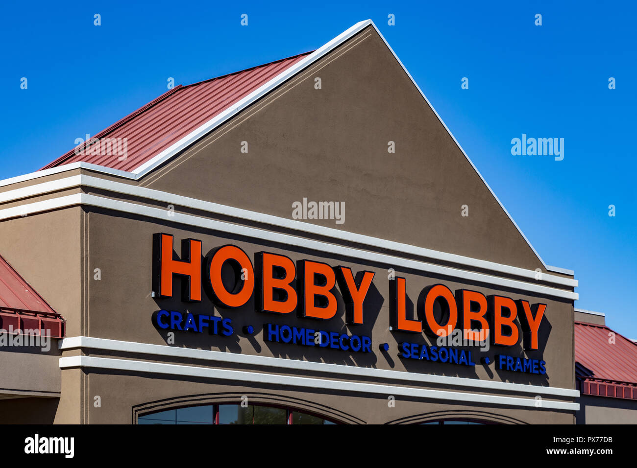 Lancaster, PA, USA - 18 octobre 2018 : Hobby Lobby magasins est une société privée à but lucratif qui possède et exploite une chaîne d'art américain et craf Banque D'Images