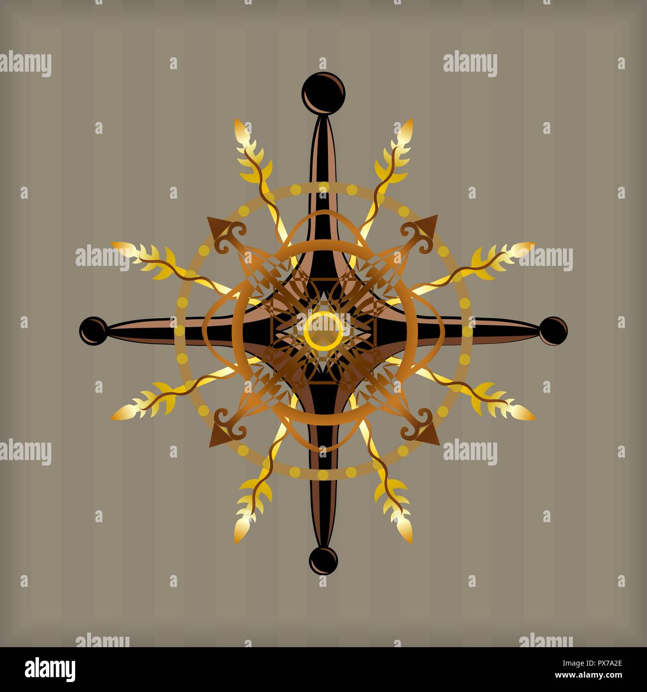 Série d'images vectorielles Steampunk design elements Illustration de Vecteur