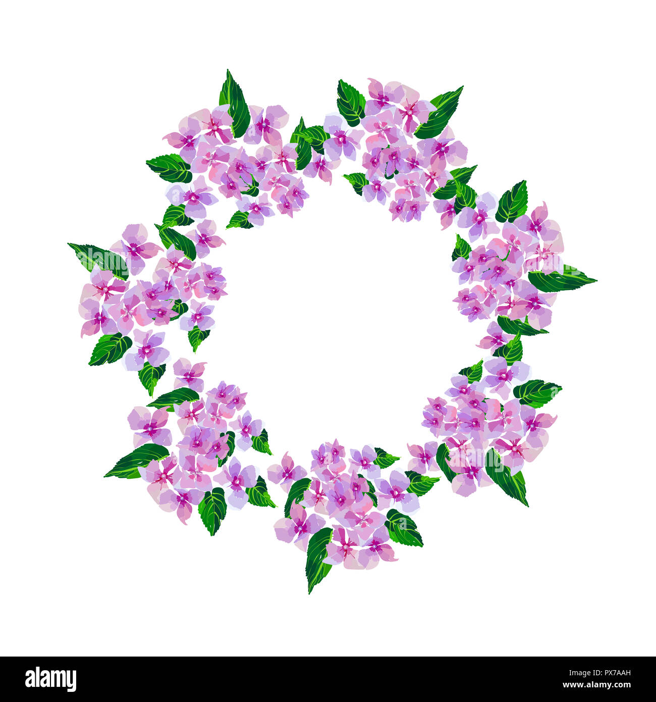Petites Fleurs Lilasguirlande De Fleurs Aquarelle Peinte à