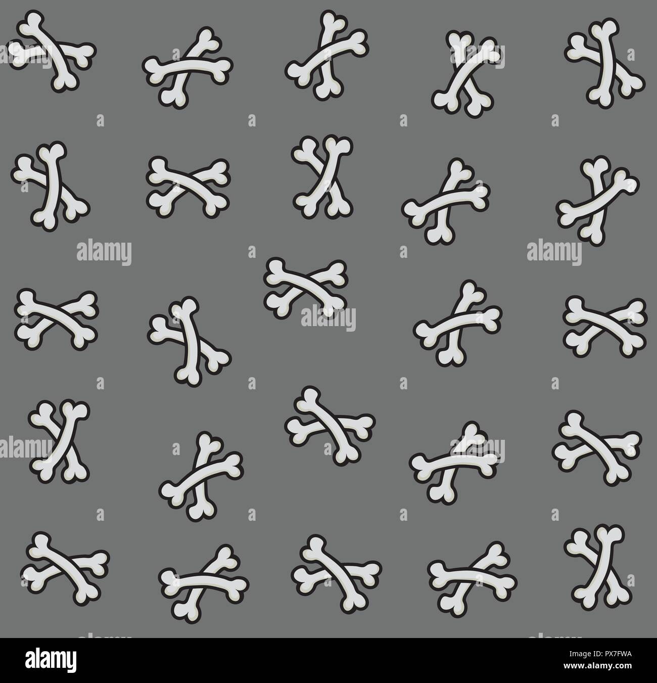 Les os croisés sur gris texture Illustration de Vecteur