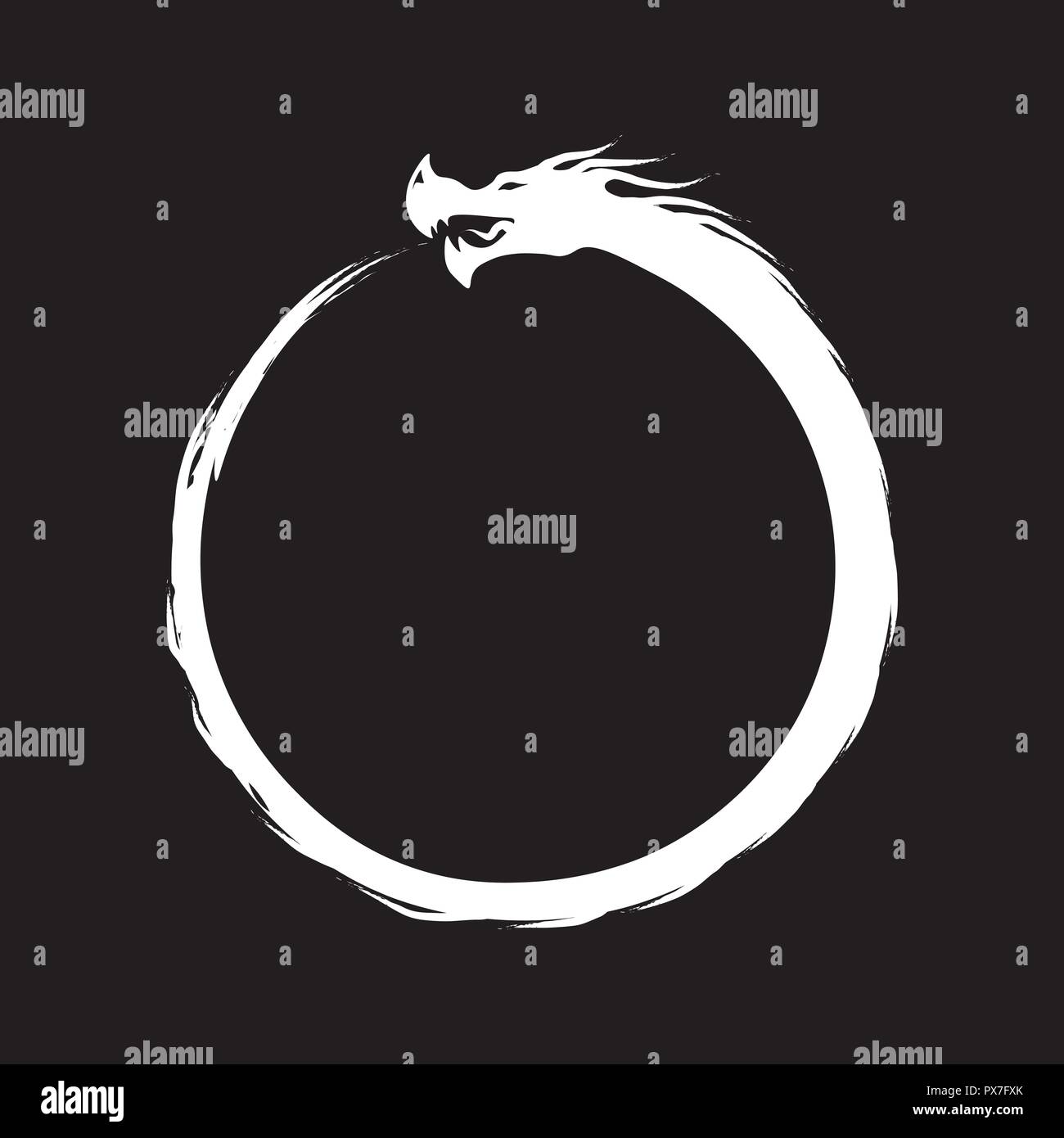Dragon Ouroboros symbole de l'infini Illustration de Vecteur Dragon Ouroboros symbole de l'infini Illustration de Vecteur