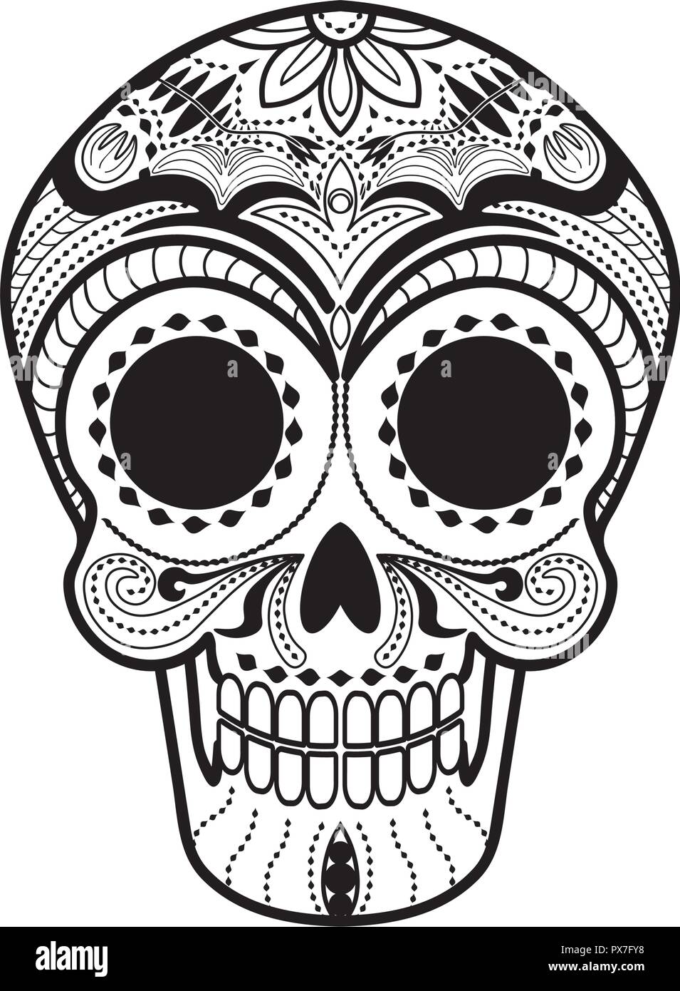 Crâne mexicain Calavera Illustration de Vecteur