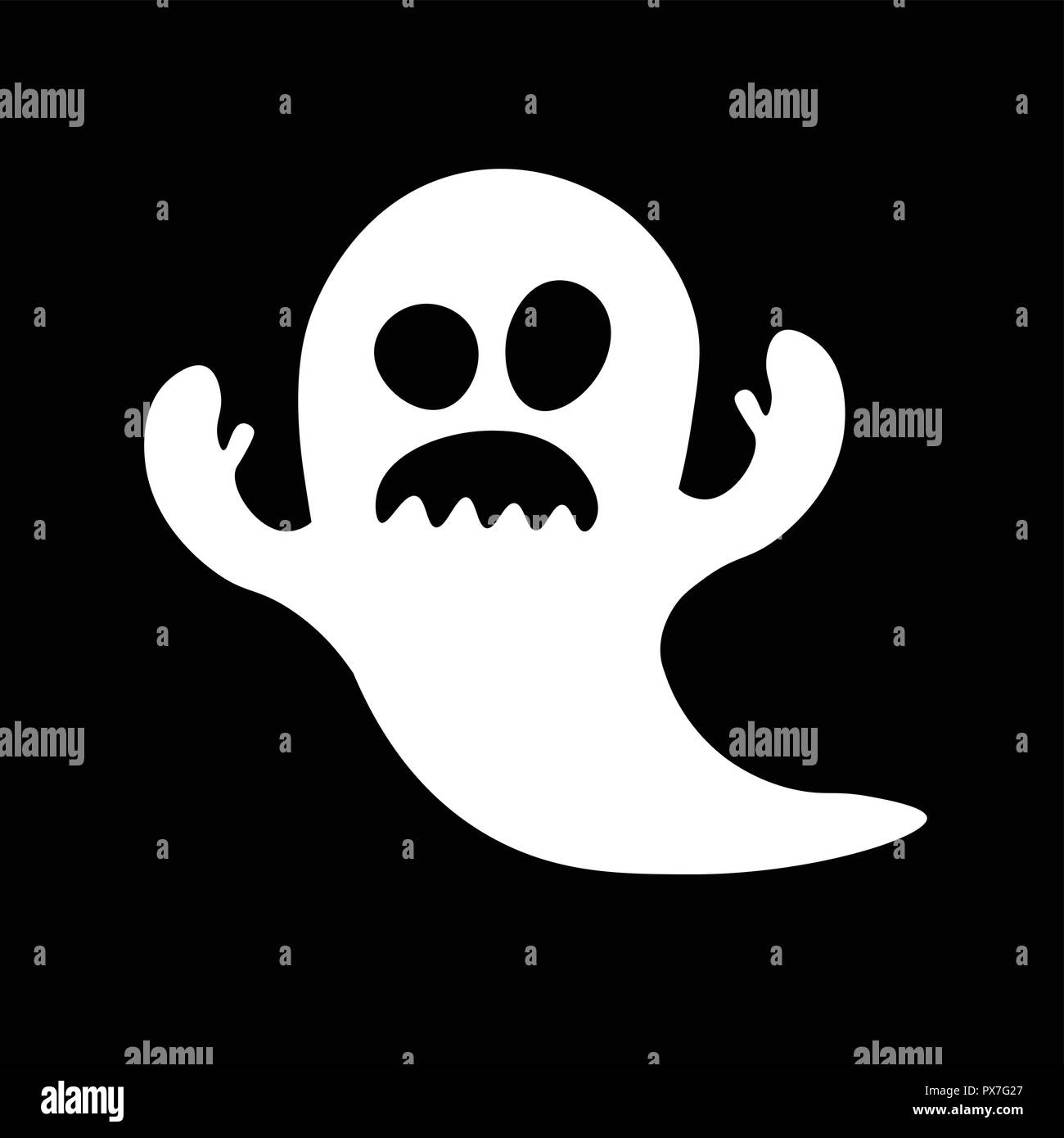 L'icône de l'Halloween : Les Screaming Ghost Illustration de Vecteur