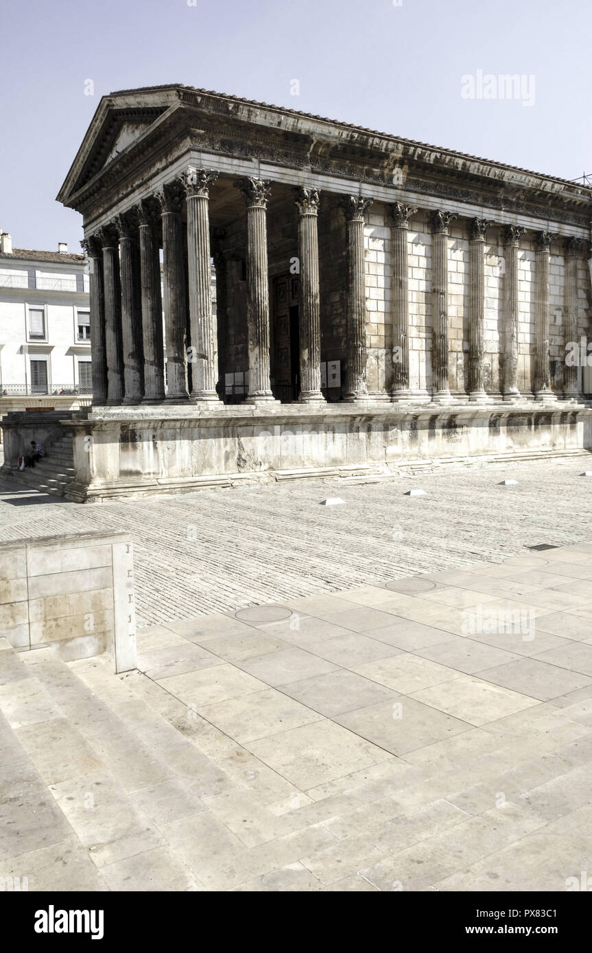 Nimes, centre ville, France, Provence Banque D'Images