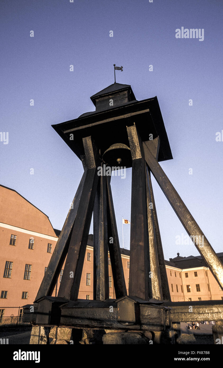 Uppsala, château, musée d'art en bois, horloge, réveil Gunilla, Suède, Uppland Banque D'Images