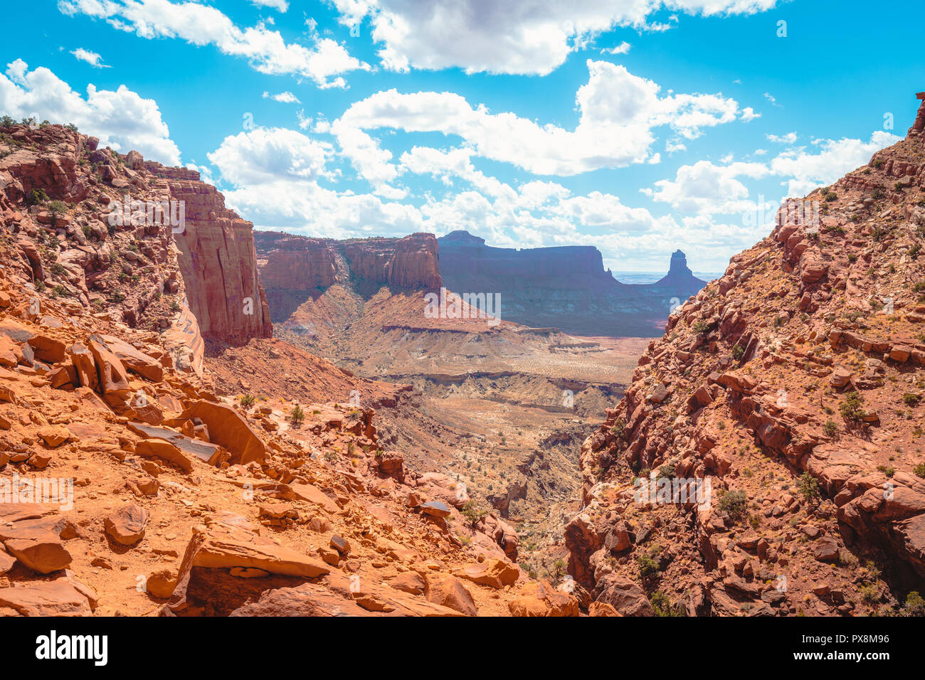 Beaux paysages de l'Ouest américain dans Canyonlands National Park, Île dans le ciel, Utah, USA Banque D'Images