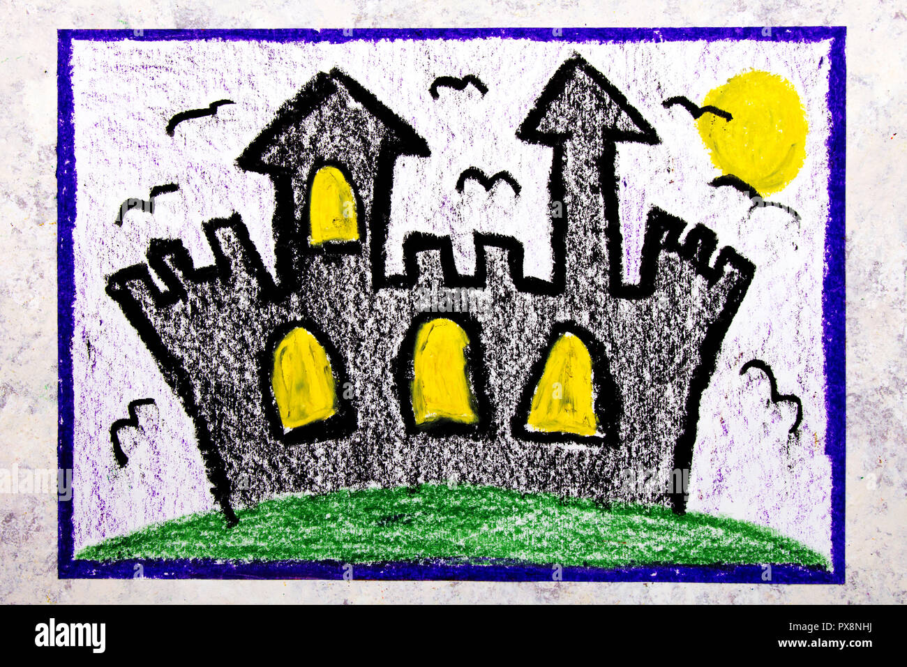 Dessin A La Main En Couleur Vieux Chateau Effrayant La Nuit Dessin Halloween Sur Fond Blanc Photo Stock Alamy Dessin A La Main En Couleur Vieux Chateau Effrayant La Nuit Dessin Halloween Sur Fond Blanc Photo Stock Alamy