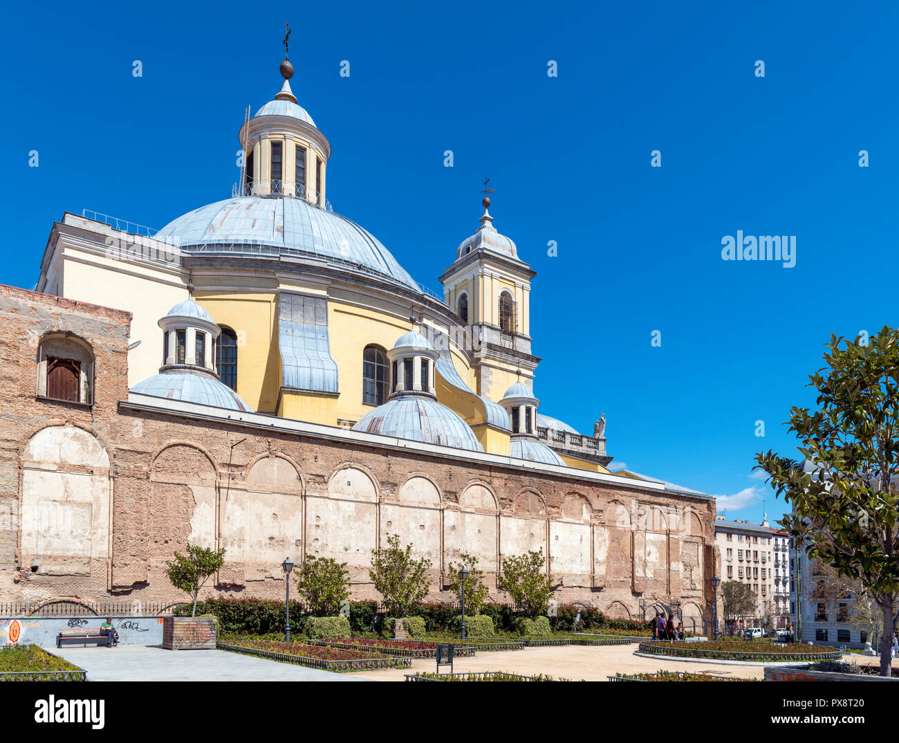 Du vrai Basilica de San Francisco el Grande, Madrid, Espagne. Banque D'Images