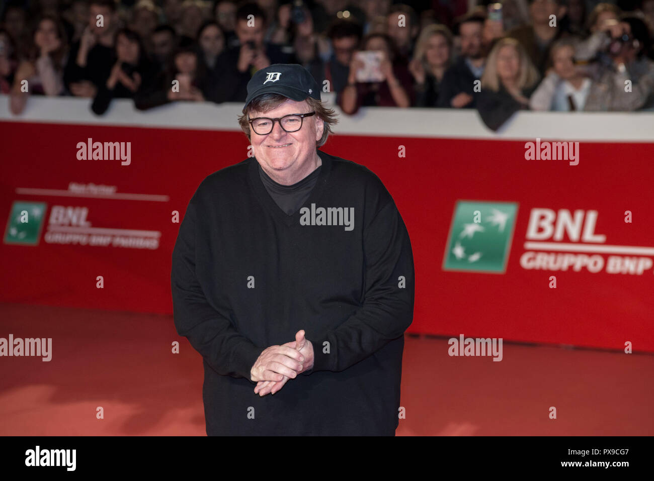 Rome, Italie. 20 Oct, 2018. Michael Moore qui fréquentent le tapis rouge pour Fahrenheit 9/11 à Rome Film Fest 2018 Credit : Silvia Gerbino/Alamy Live News Banque D'Images