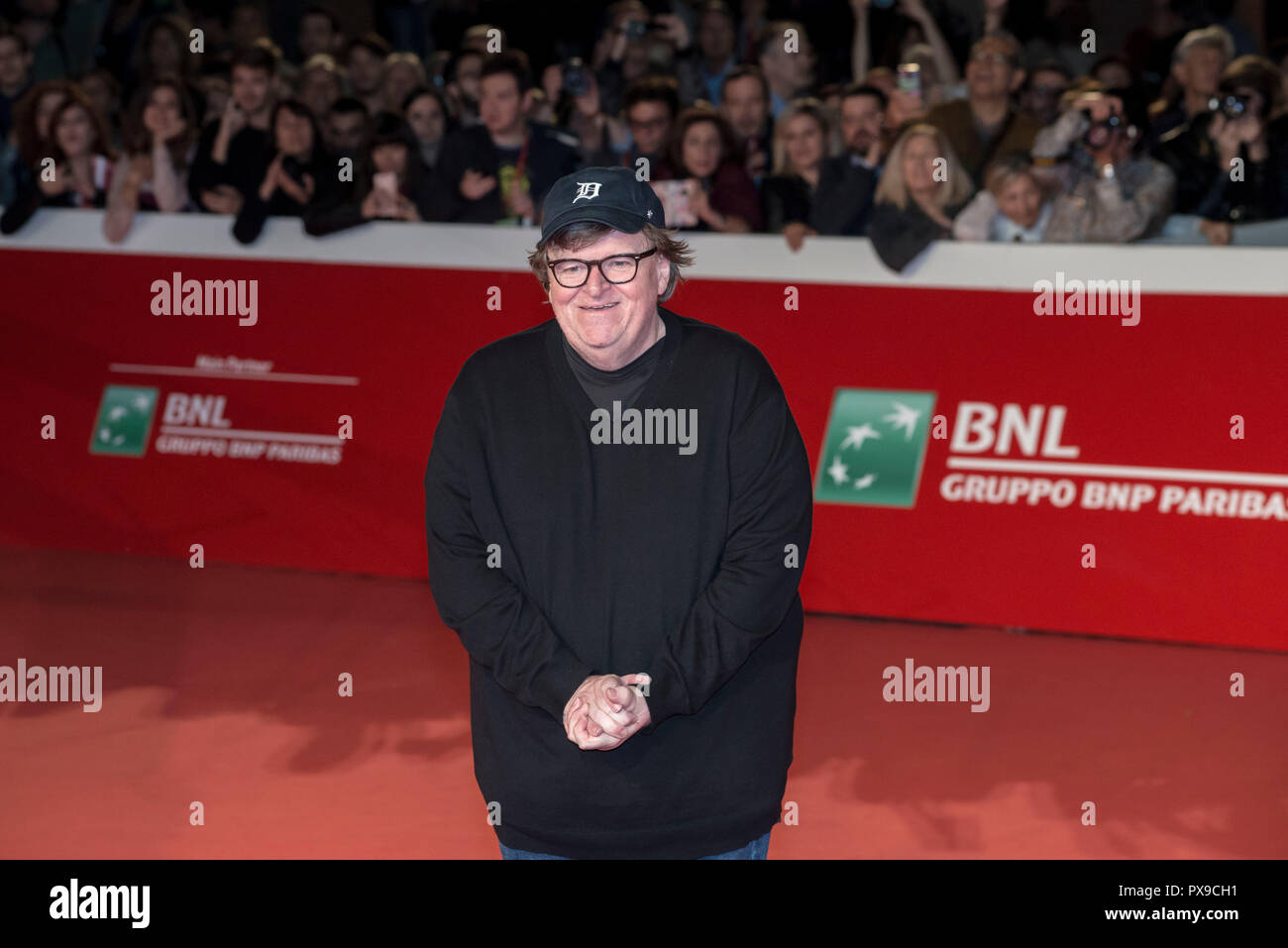 Rome, Italie. 20 Oct, 2018. Michael Moore qui fréquentent le tapis rouge pour Fahrenheit 9/11 à Rome Film Fest 2018 Credit : Silvia Gerbino/Alamy Live News Banque D'Images