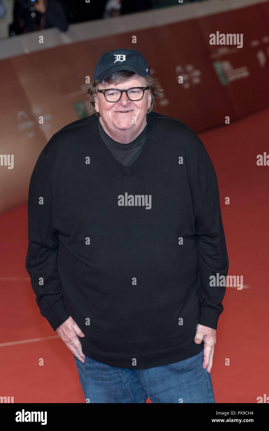 Rome, Italie. 20 Oct, 2018. Michael Moore qui fréquentent le tapis rouge pour Fahrenheit 9/11 à Rome Film Fest 2018 Credit : Silvia Gerbino/Alamy Live News Banque D'Images