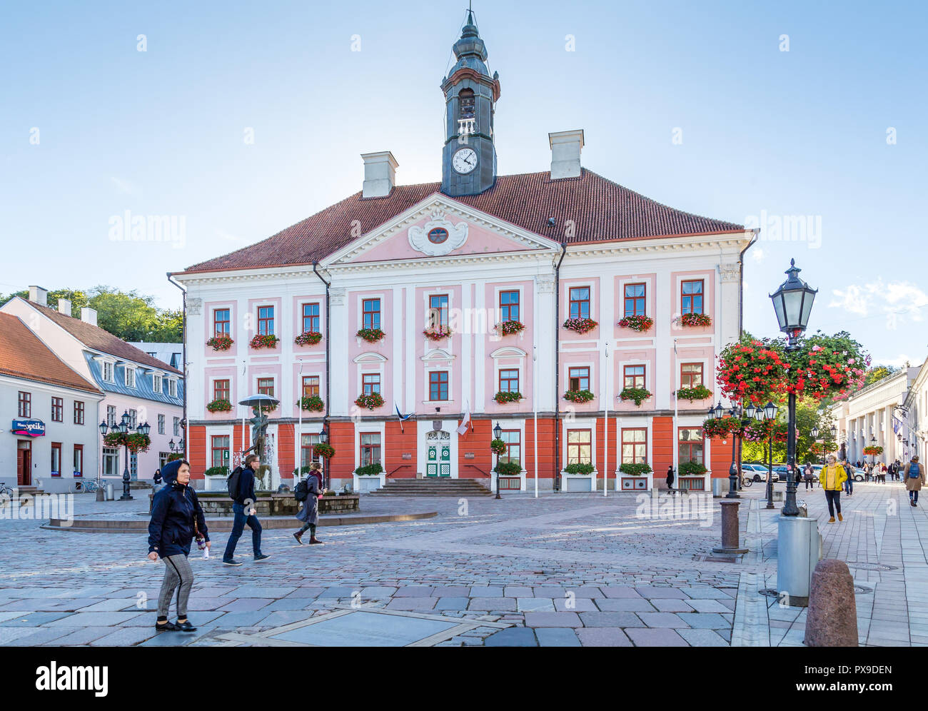 Hôtel de ville Tartu Estonie Banque D'Images