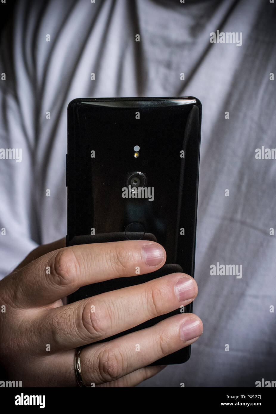 Belgrade, Serbie - 20 octobre 2018 : le smartphone Sony Xperia XZ3 Banque D'Images