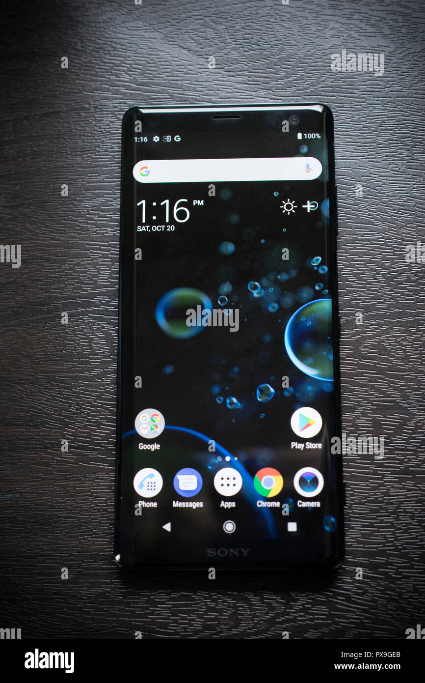 Belgrade, Serbie - 20 octobre 2018 : le smartphone Sony Xperia XZ3 Banque D'Images