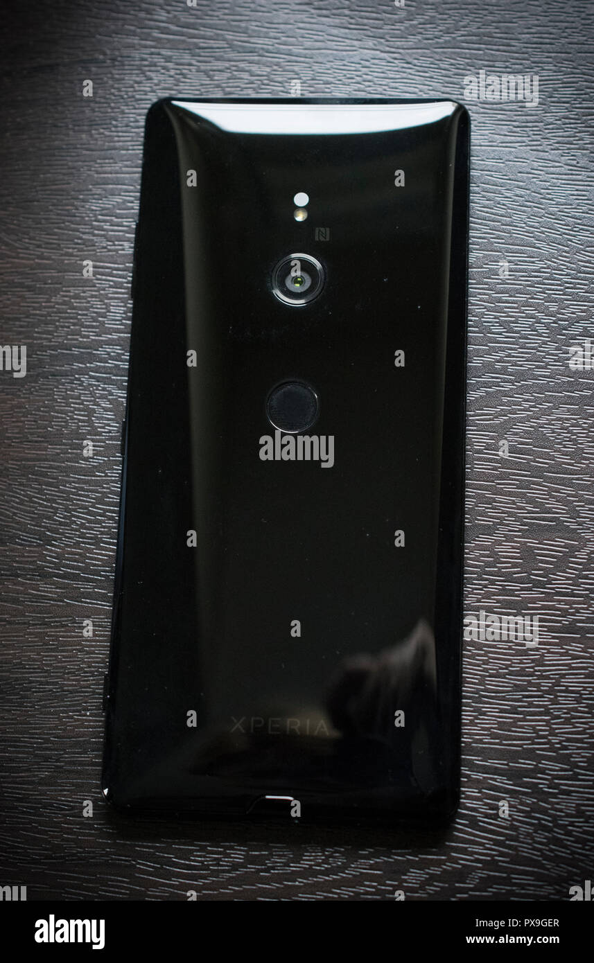 Belgrade, Serbie - 20 octobre 2018 : le smartphone Sony Xperia XZ3 Banque D'Images