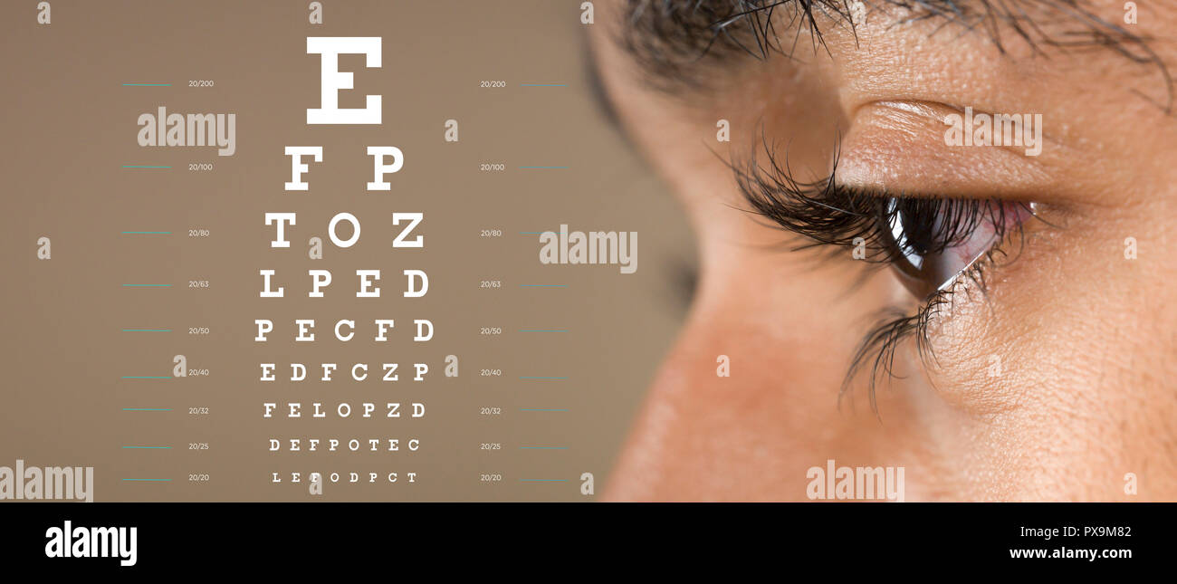 Test des yeux Banque D'Images