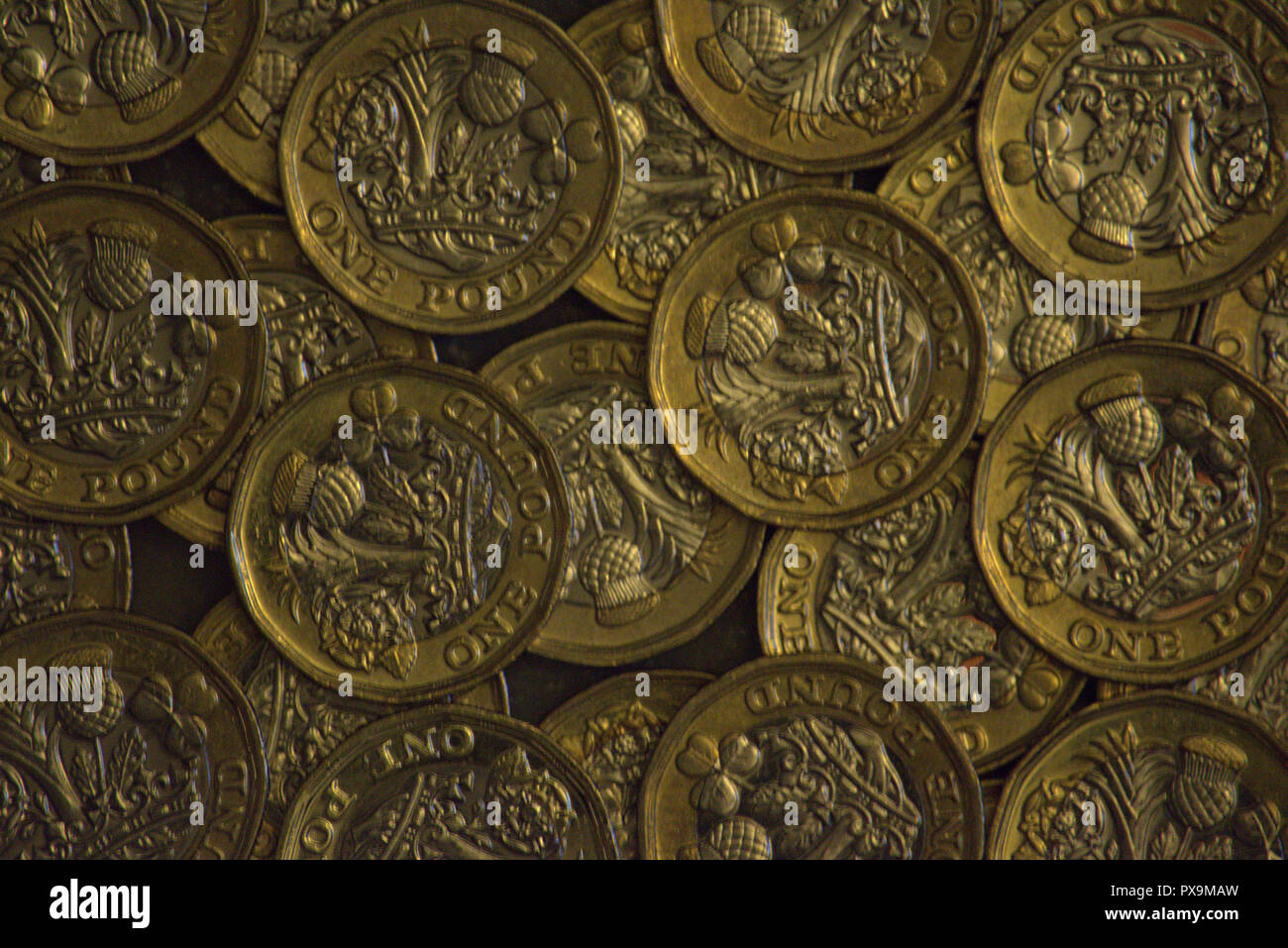 Une livre britannique, £1 pièces, Banque D'Images