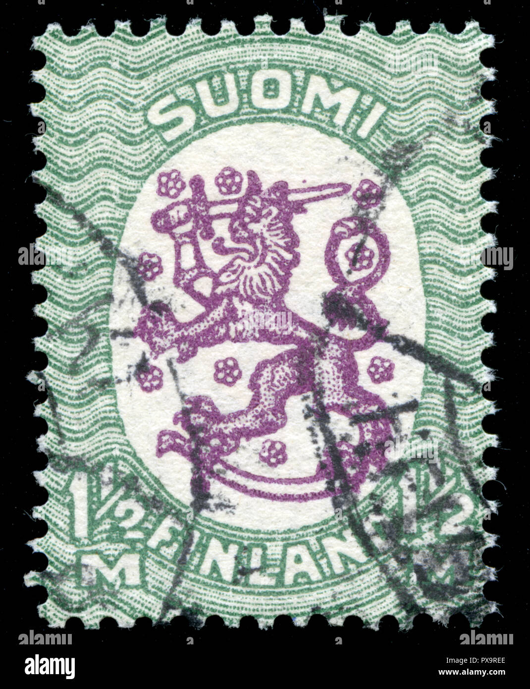 Timbre ancien de la Finlande dans le modèle Saarinen series Banque D'Images