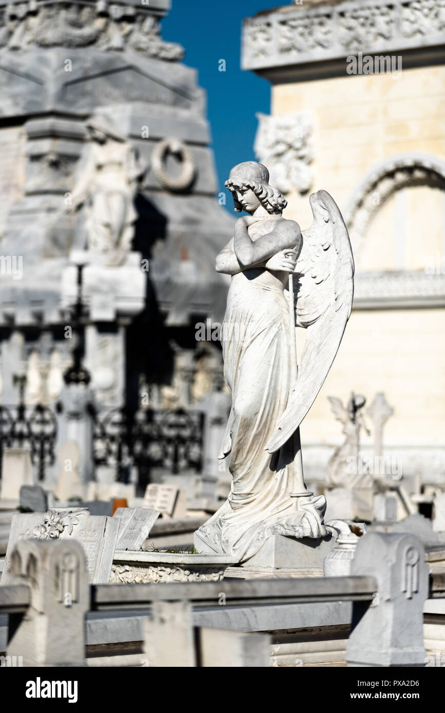 Le cimetière Cristóbal Colón à La Havane à Cuba. Banque D'Images