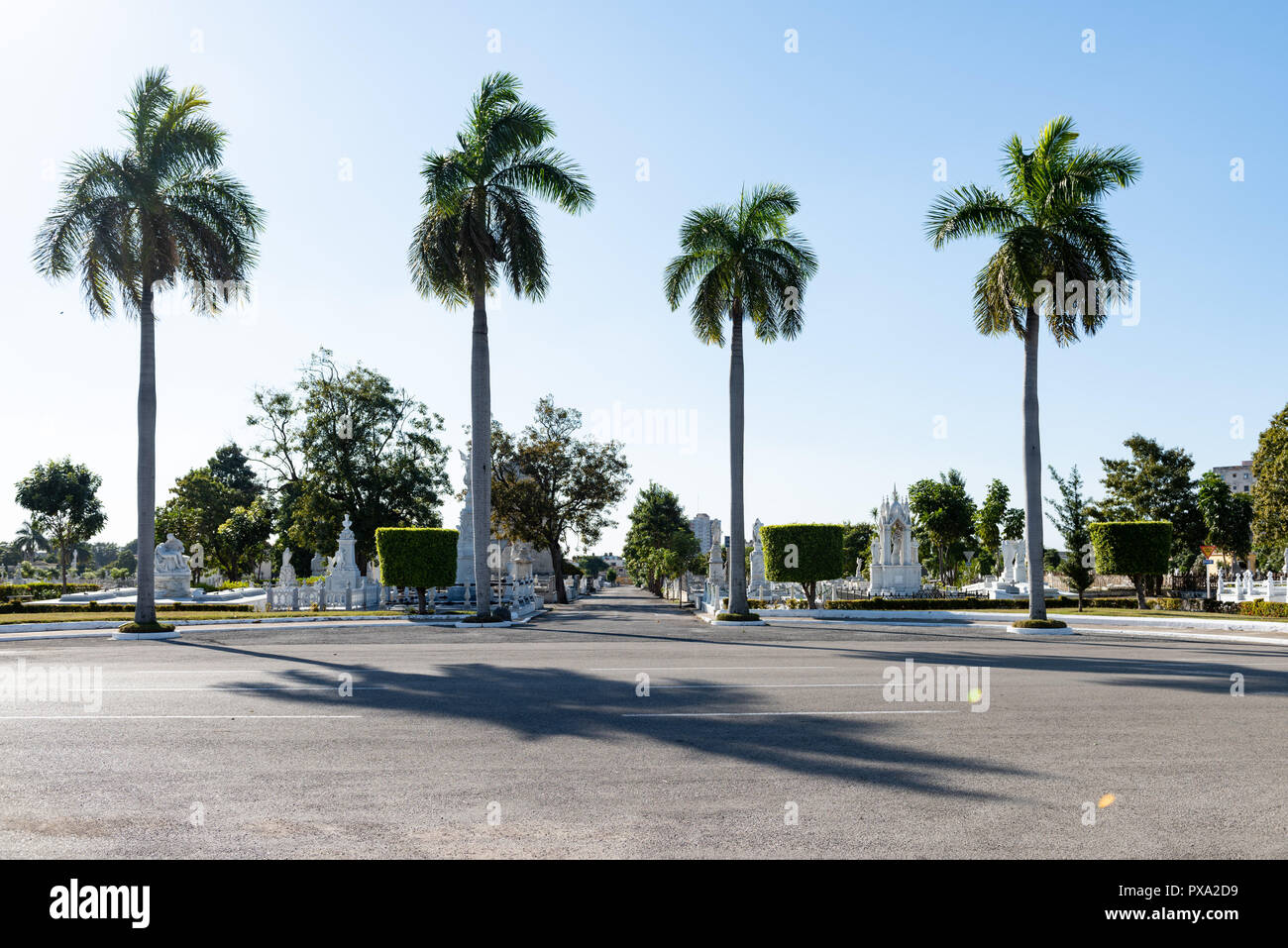 Le cimetière Cristóbal Colón à La Havane à Cuba. Banque D'Images
