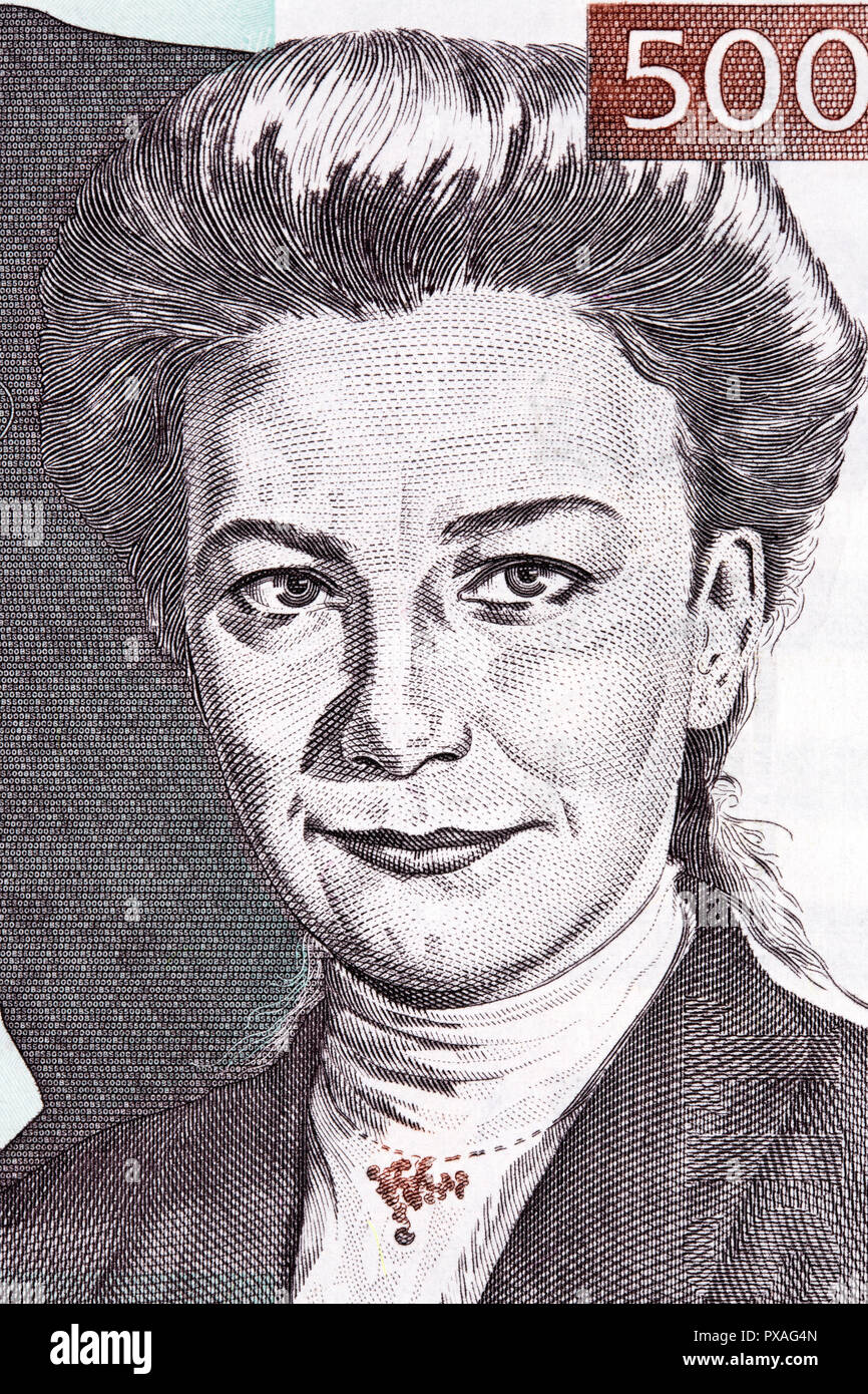 Ivana Kobilca portrait d'argent slovène Banque D'Images