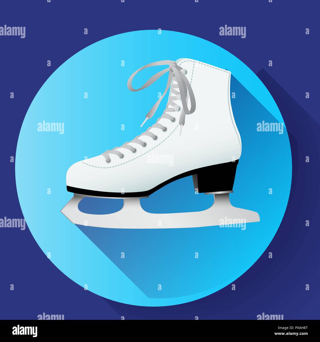 paire de patins à glace bleus. patins artistiques. patins à glace.  illustration vectorielle sur fond blanc. 4607770 Art vectoriel chez Vecteezy