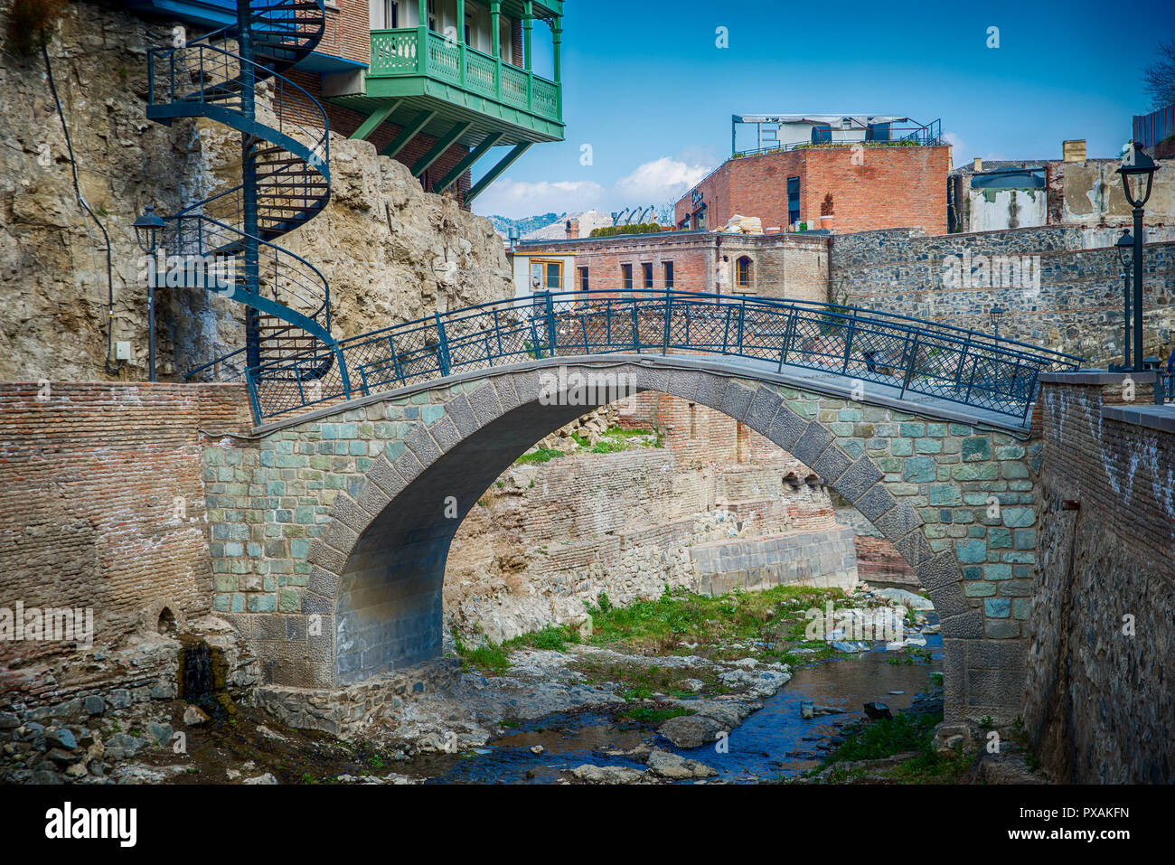 Abanotubani est l'ancien district de Tbilissi Banque D'Images