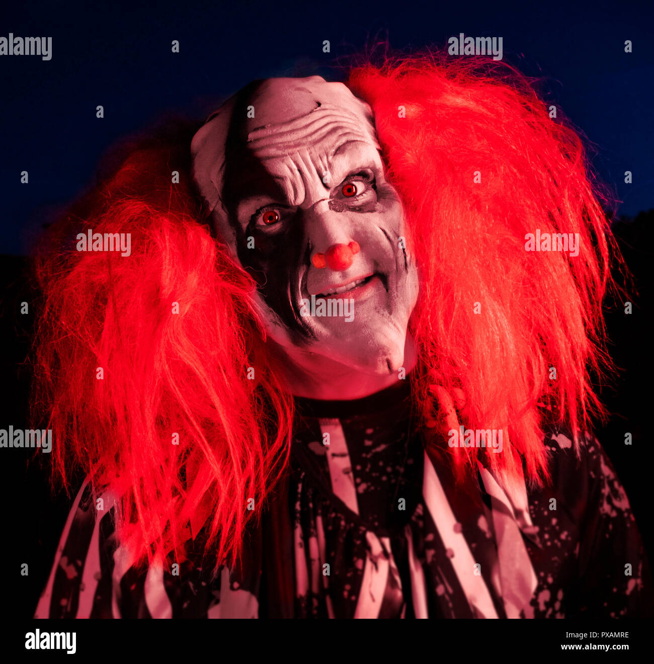 Clown effrayant Banque D'Images