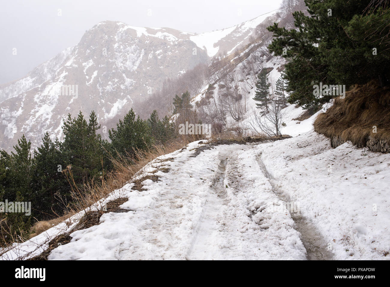 Route de Mont Kazbek Banque D'Images