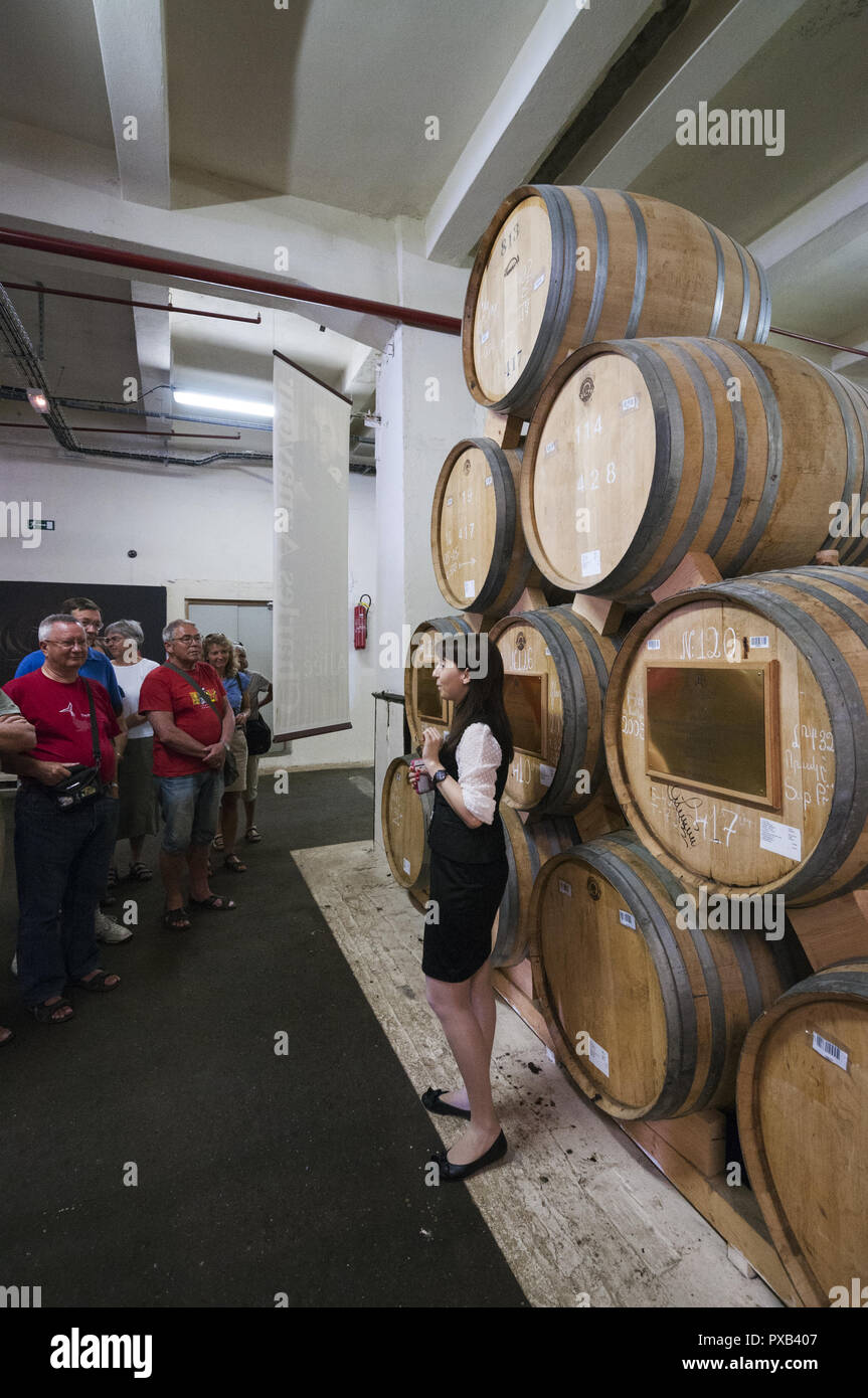 L'Arménie, Erevan, tour présentation à Ararat Brandy, Yerevan Brandy Company Banque D'Images