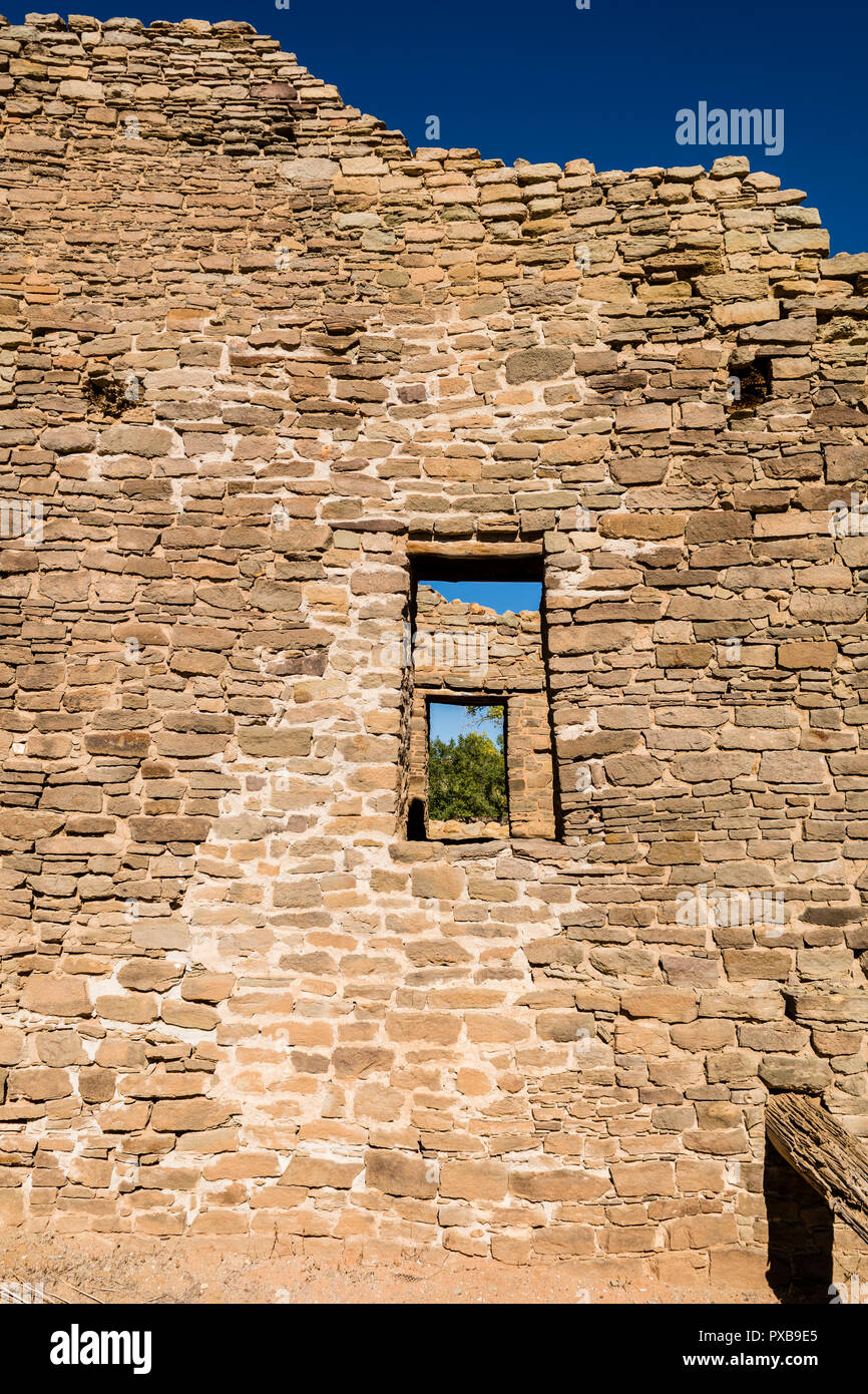 Aztec Ruins National Monument, ruines Pueblo ancestrales dans la région des quatre coins New Mexico, USA. Banque D'Images