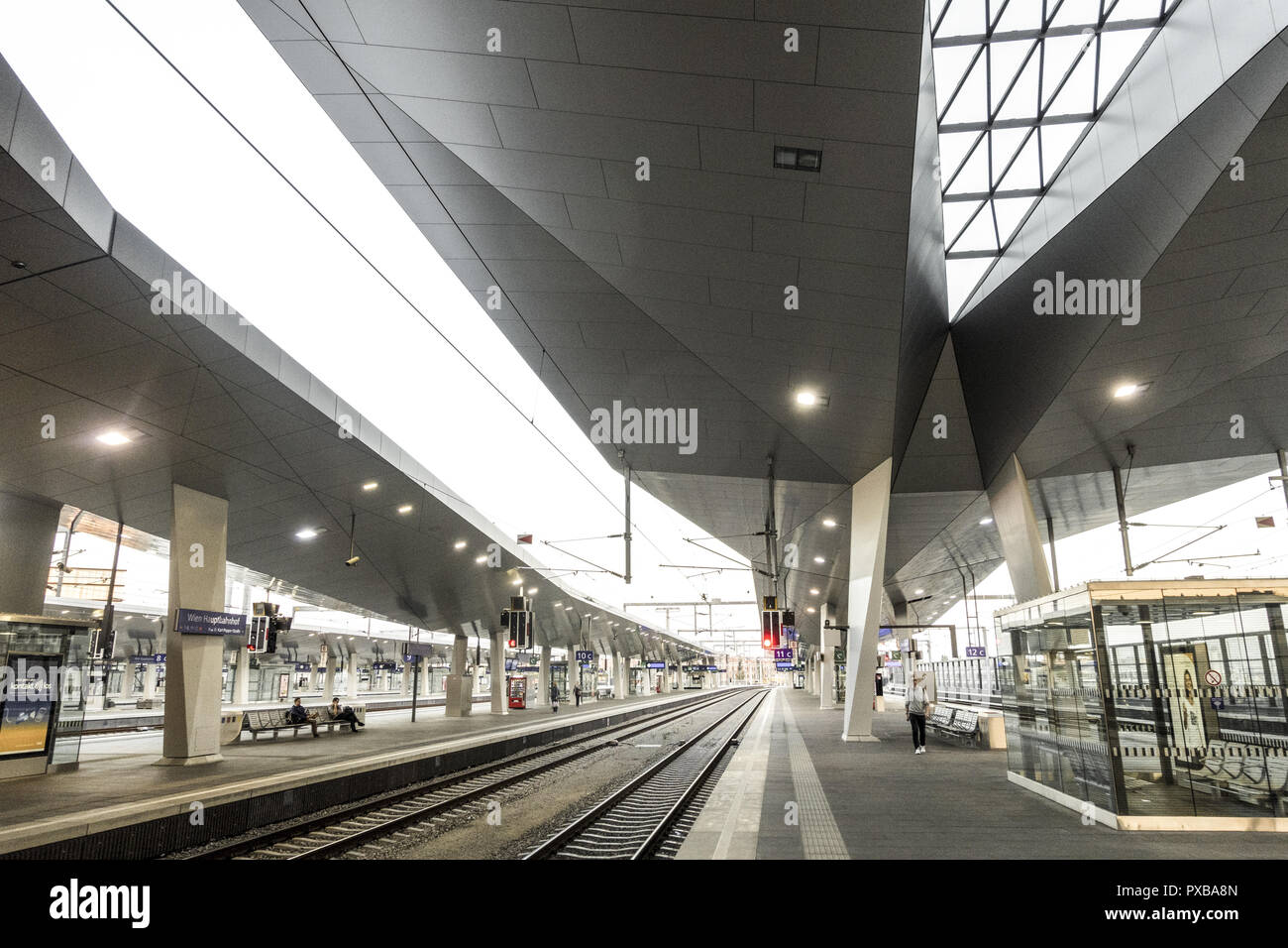 Wien, Vienna Hauptbahnhof, la gare principale de Vienne, architecte, Holz, Hoffmann, Wimmer, Autriche, Vienne, 10. district, Hauptbahnhof Banque D'Images