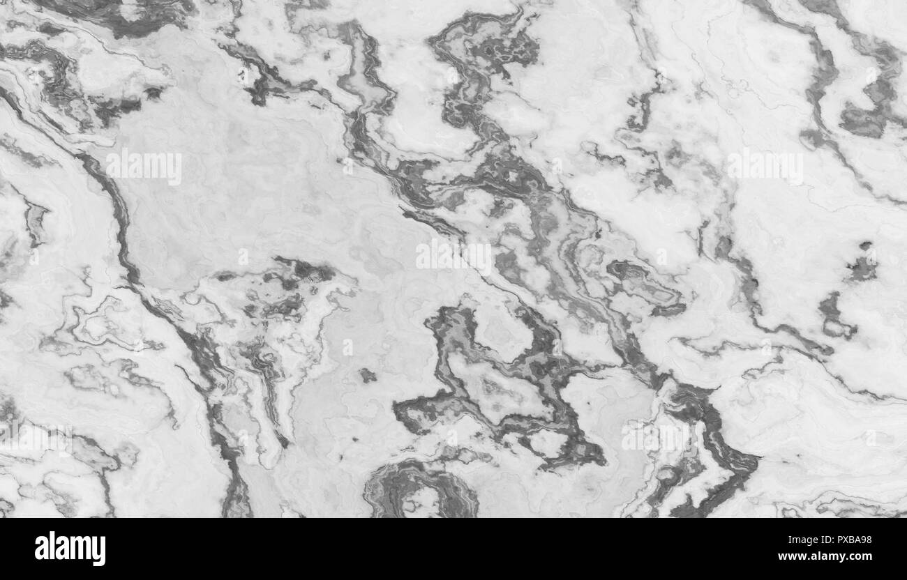 Modèle en marbre blanc avec des veines grises et noires. Résumé La texture et l'arrière-plan. Illustration 2D Banque D'Images