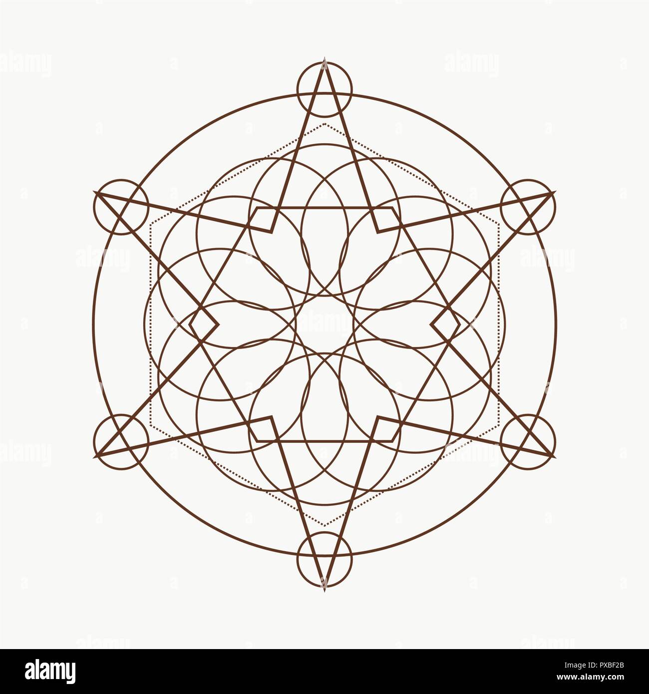 Symbole occulte mystique. Illustration de Vecteur