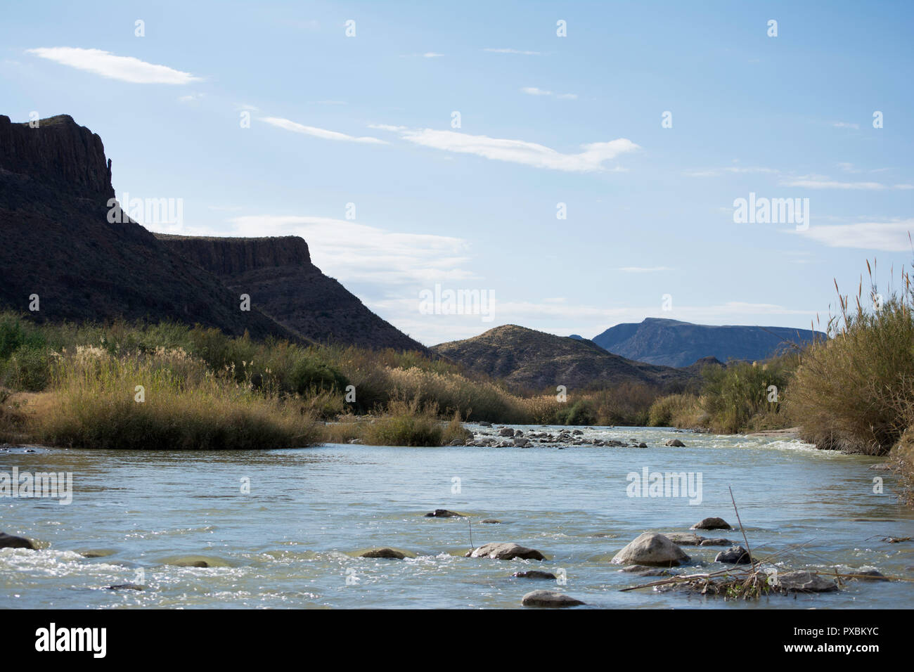 Rio Grande River près de Big Bend au Texas Banque D'Images
