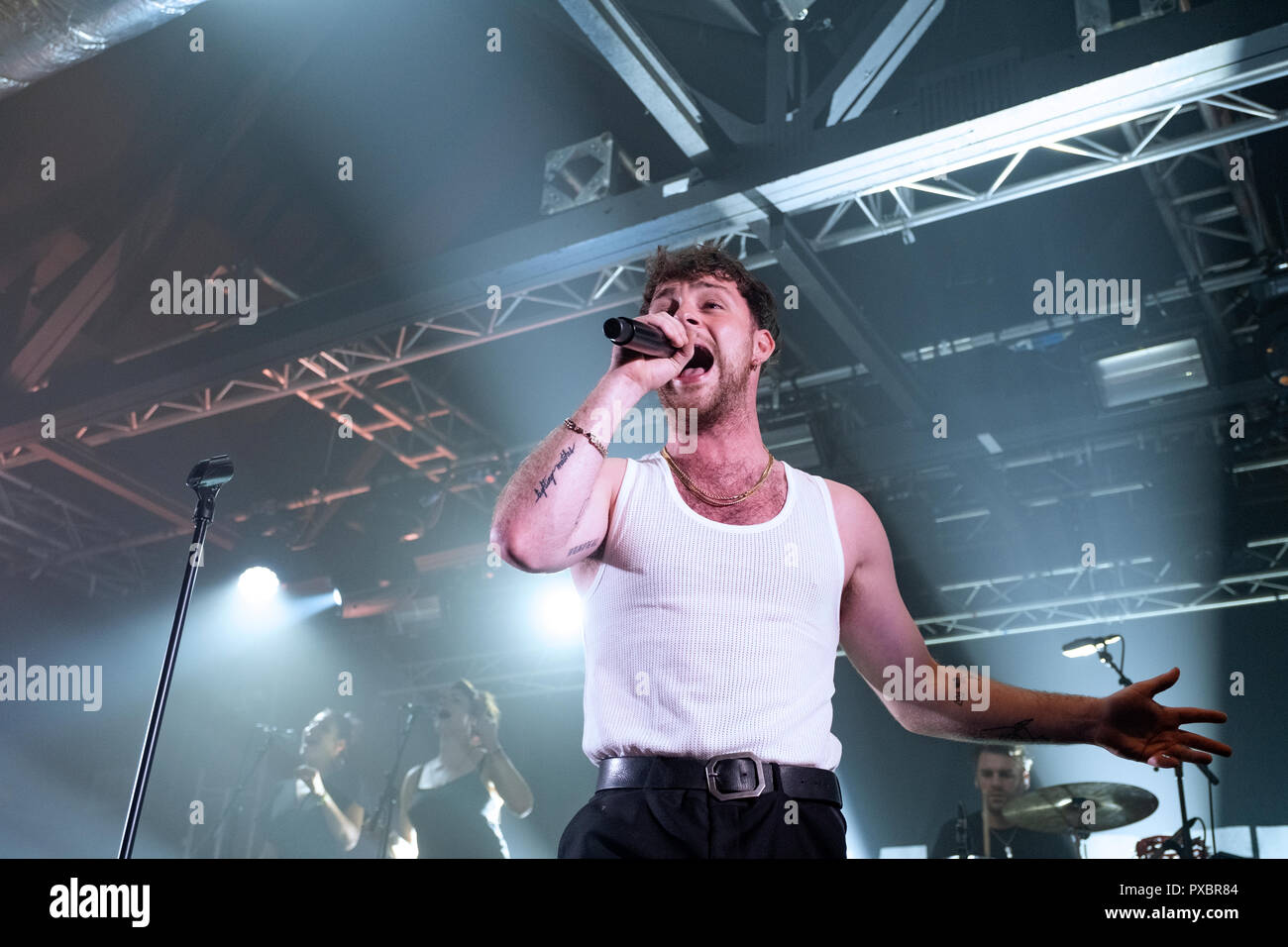 Liverpool, Royaume-Uni. 20 octobre 2018. Tom Grennan fonctionne à l'O2 Academy Liverpool sur sa tournée britannique, Liverpool 20/10/2018 Banque D'Images