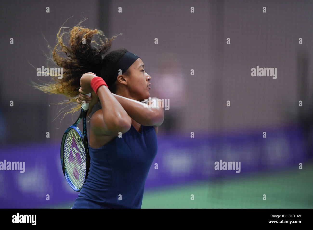 Singapour. 21 Oct, 2018. Naomi Osaka (JPN), OCT 21, 2018 pratique - BNP Paribas finales WTA Crédit : Haruhiko Otsuka/AFLO/Alamy Live News Banque D'Images