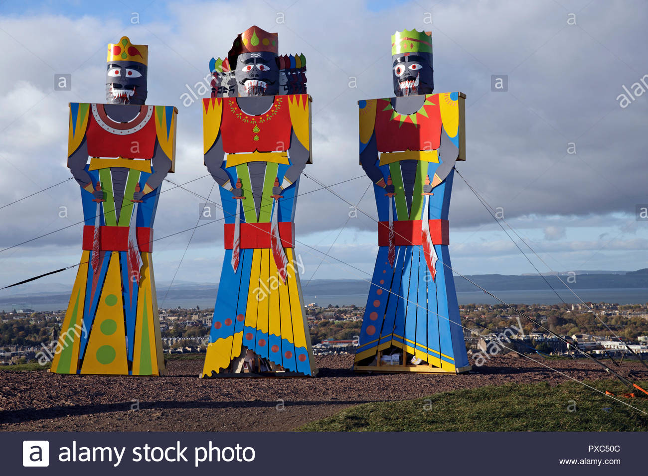 Edinburgh, Royaume-Uni. Octobre 21, 2018. Dusherra l'activité phare de l'Indian Arts écossais Forum se tient sur le dessus de Calton Hill, à Édimbourg. Credit : Craig Brown/Alamy Live News. Banque D'Images