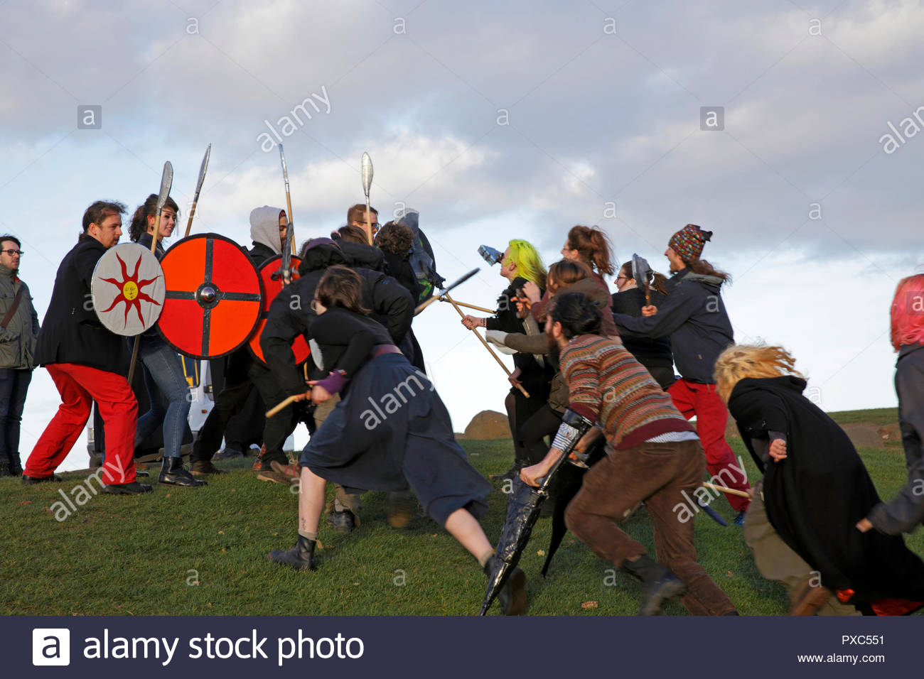 Edinburgh, Royaume-Uni. Octobre 21, 2018. Dusherra l'activité phare de l'Indian Arts écossais Forum se tient sur le dessus de Calton Hill, à Édimbourg. Credit : Craig Brown/Alamy Live News. Banque D'Images