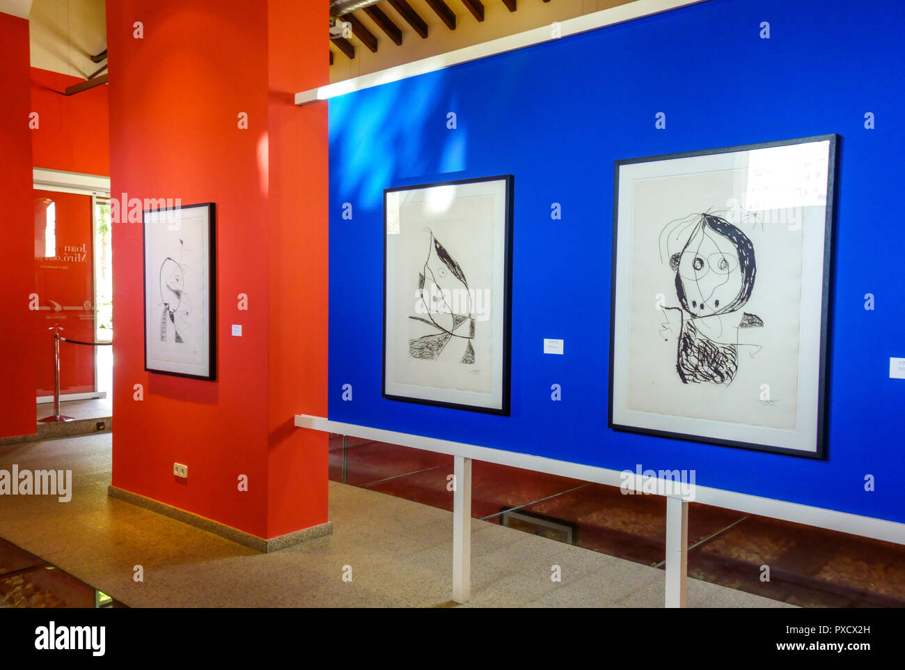 Palma de Mallorca, Galerie d'Art en gare à Soller avec Joan Miro, Espagne Banque D'Images