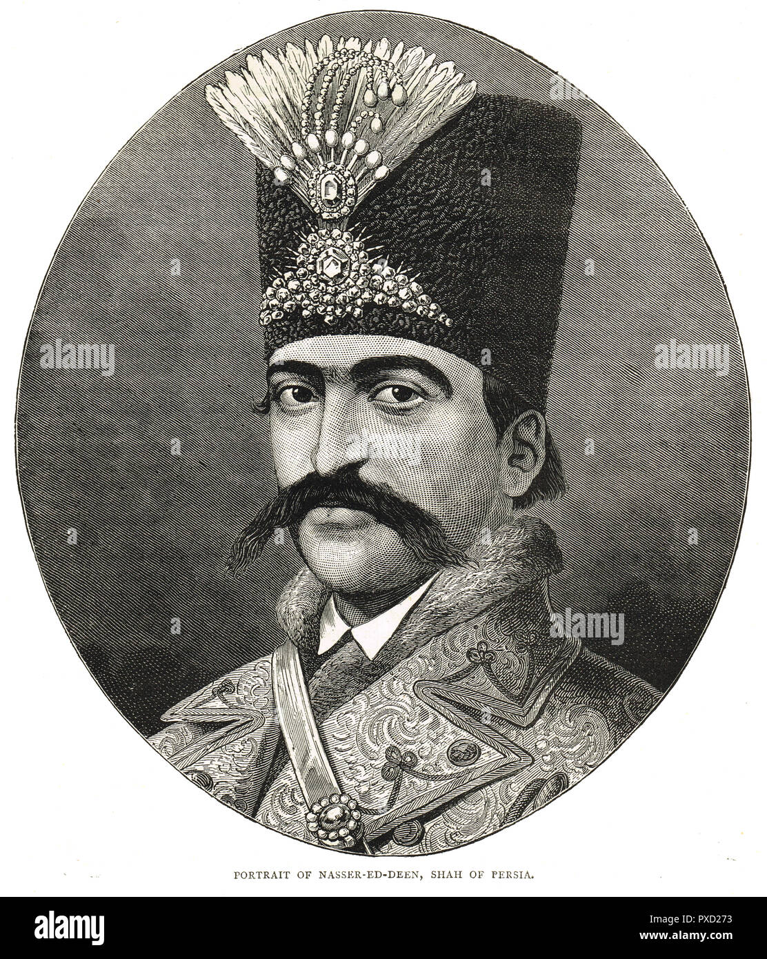 Naser al-Din Shah, Shah de Perse Qajar Banque D'Images