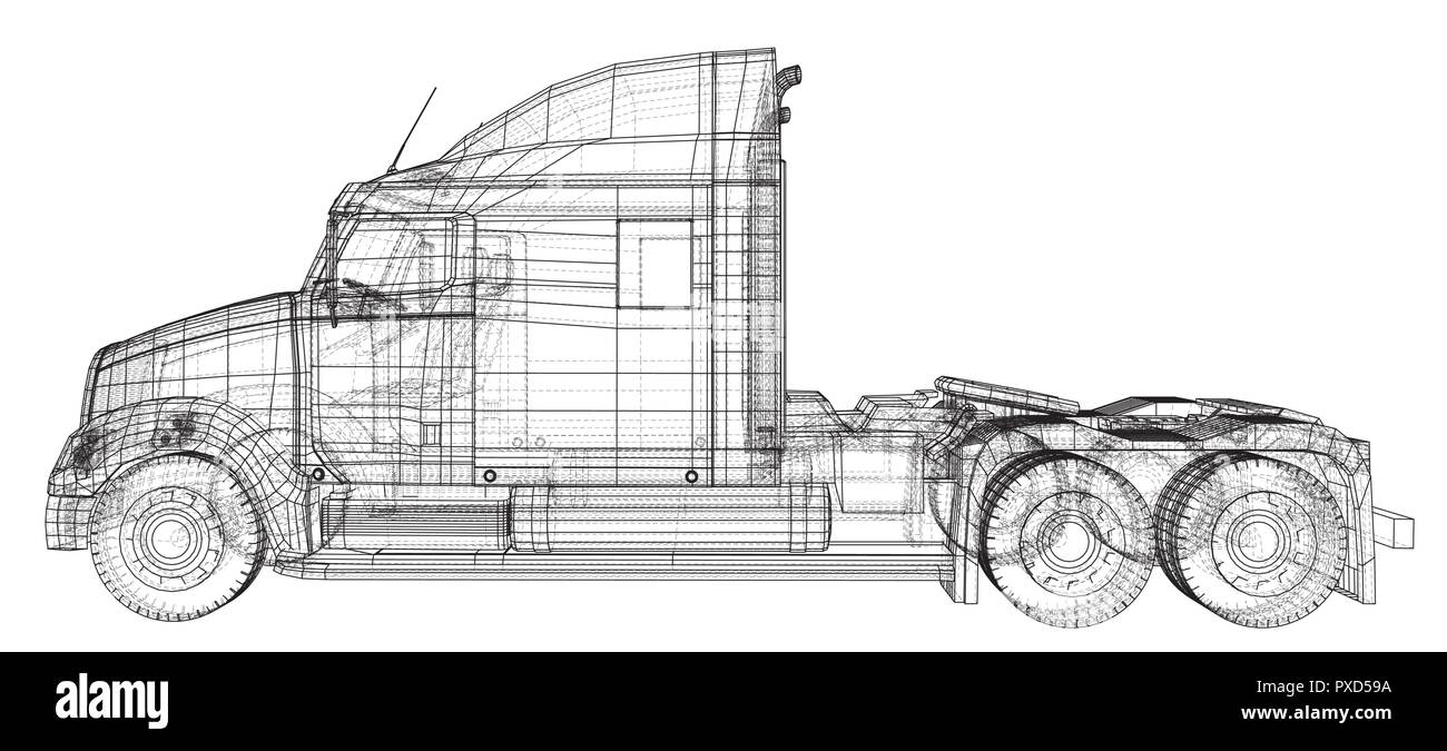 L'industrie du transport maritime, de logistique et de transport transport de marchandises fret entreprise industrielle concept commercial de fil de fer. Illustration 3d de création Illustration de Vecteur