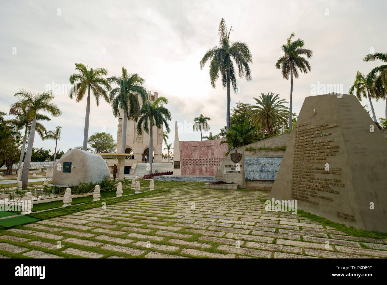La Tombe de Fidel Castro, Santa Ifgenia Cimetière, Santiago de Cuba, Cuba Banque D'Images