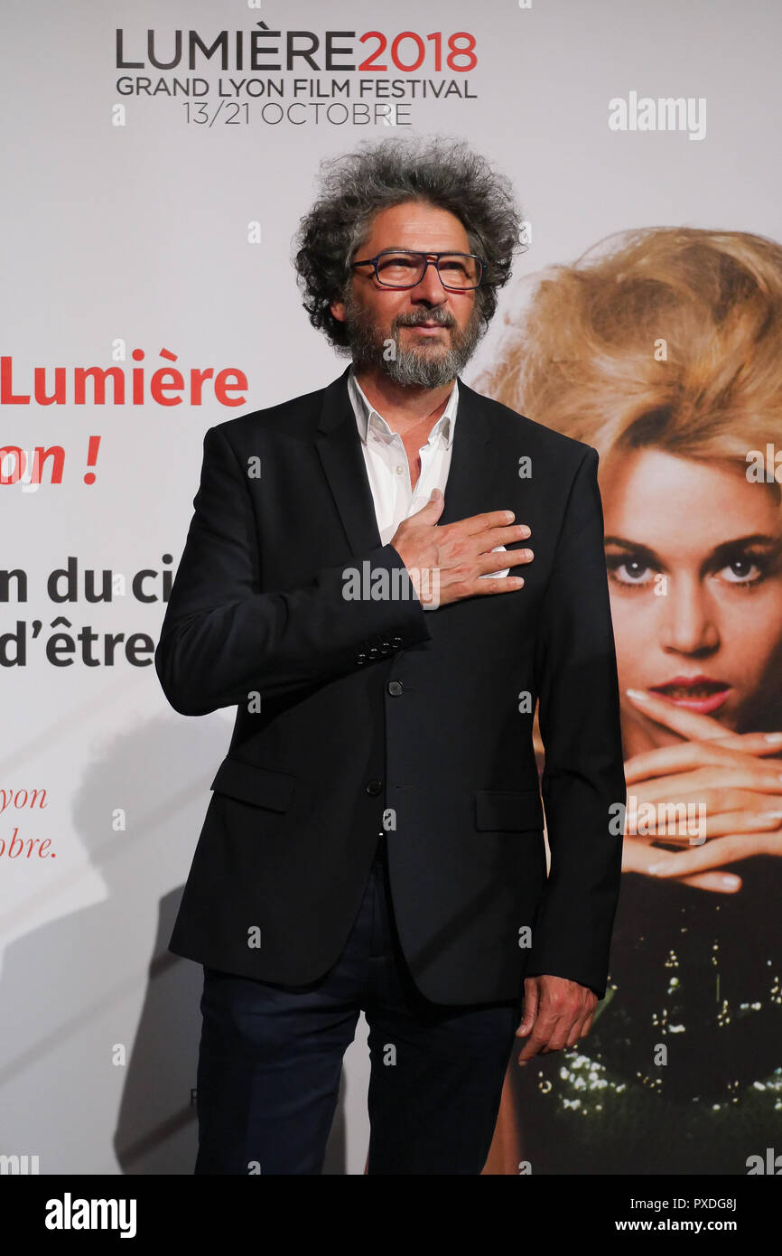 Lyon, France, 19 octobre 2018 Mihaileanui:Radu est vu à Lyon (Centre-est de la France) qu'il assiste à une séance de presse à l'occasion du 10e Lumier Banque D'Images