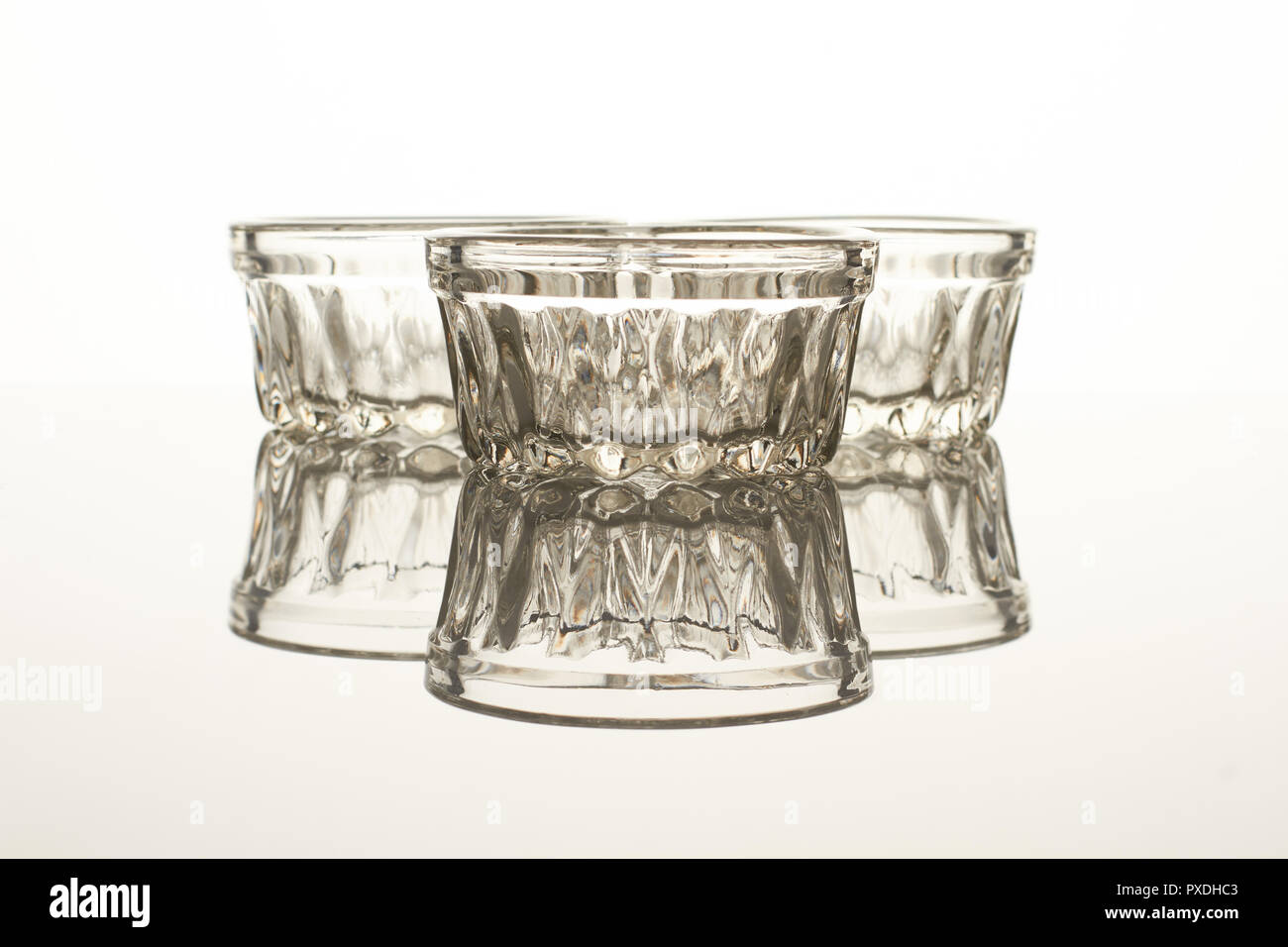 Sauce de verre tasses. Banque D'Images