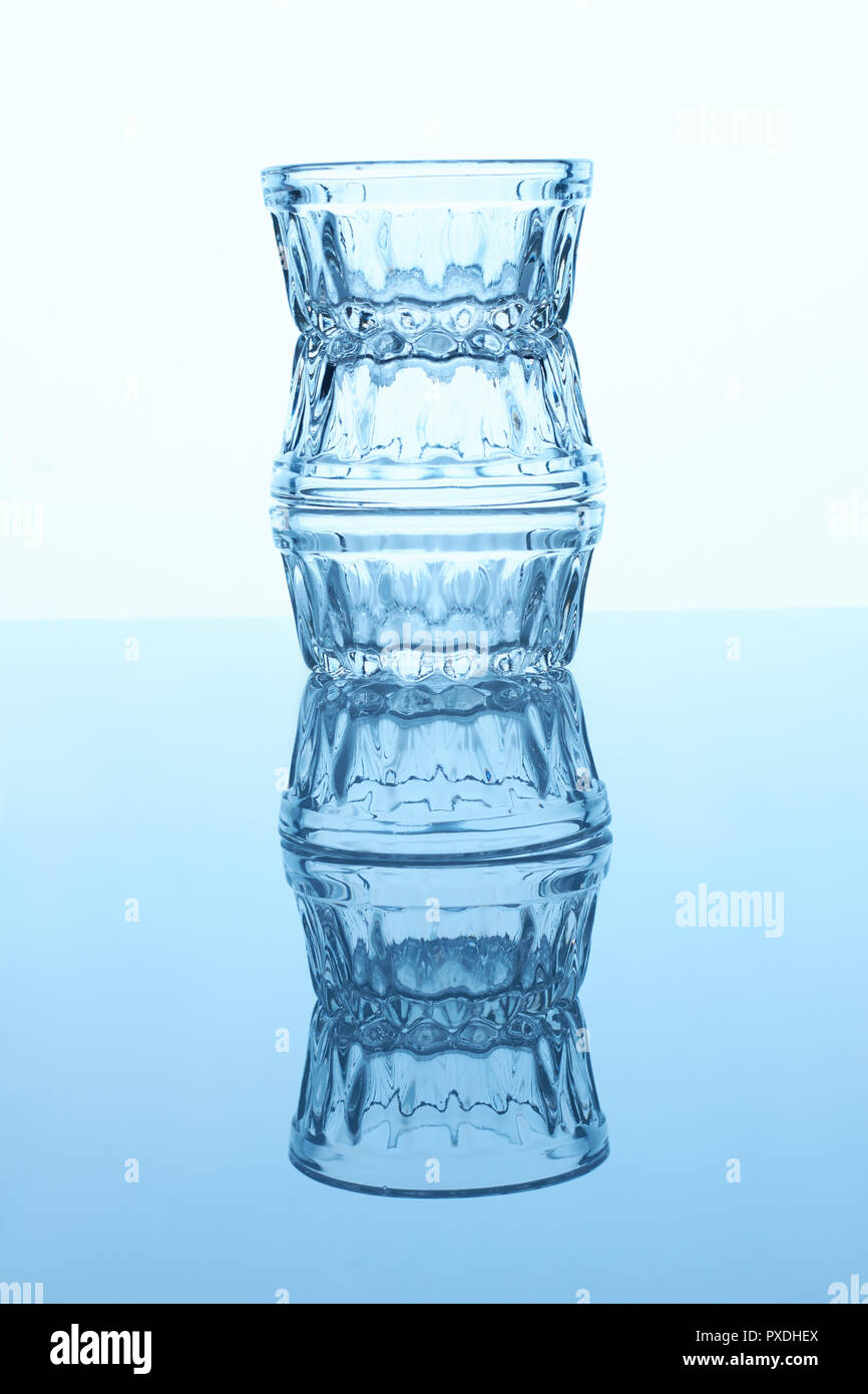 Tasses en verre transparent. Banque D'Images