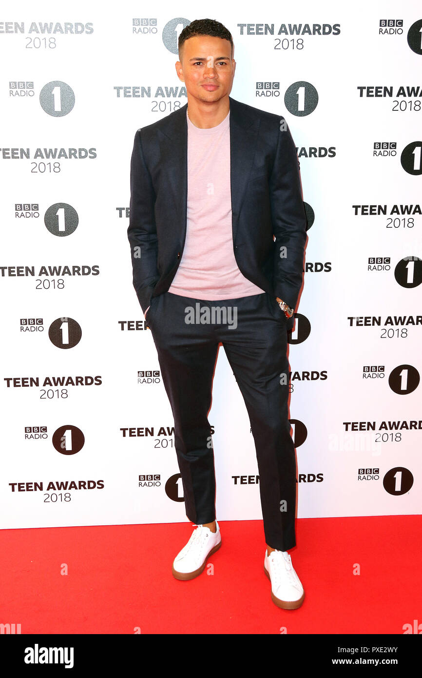 Londres, Royaume-Uni. 21 Oct 2018. Jermaine Stand, BBC Radio 1 Teen Awards 2018, SSE Wembley Arena, Londres, Royaume-Uni, 21 octobre 2018, photo de Richard Goldschmidt : Riche de crédit Gold/Alamy Live News Banque D'Images