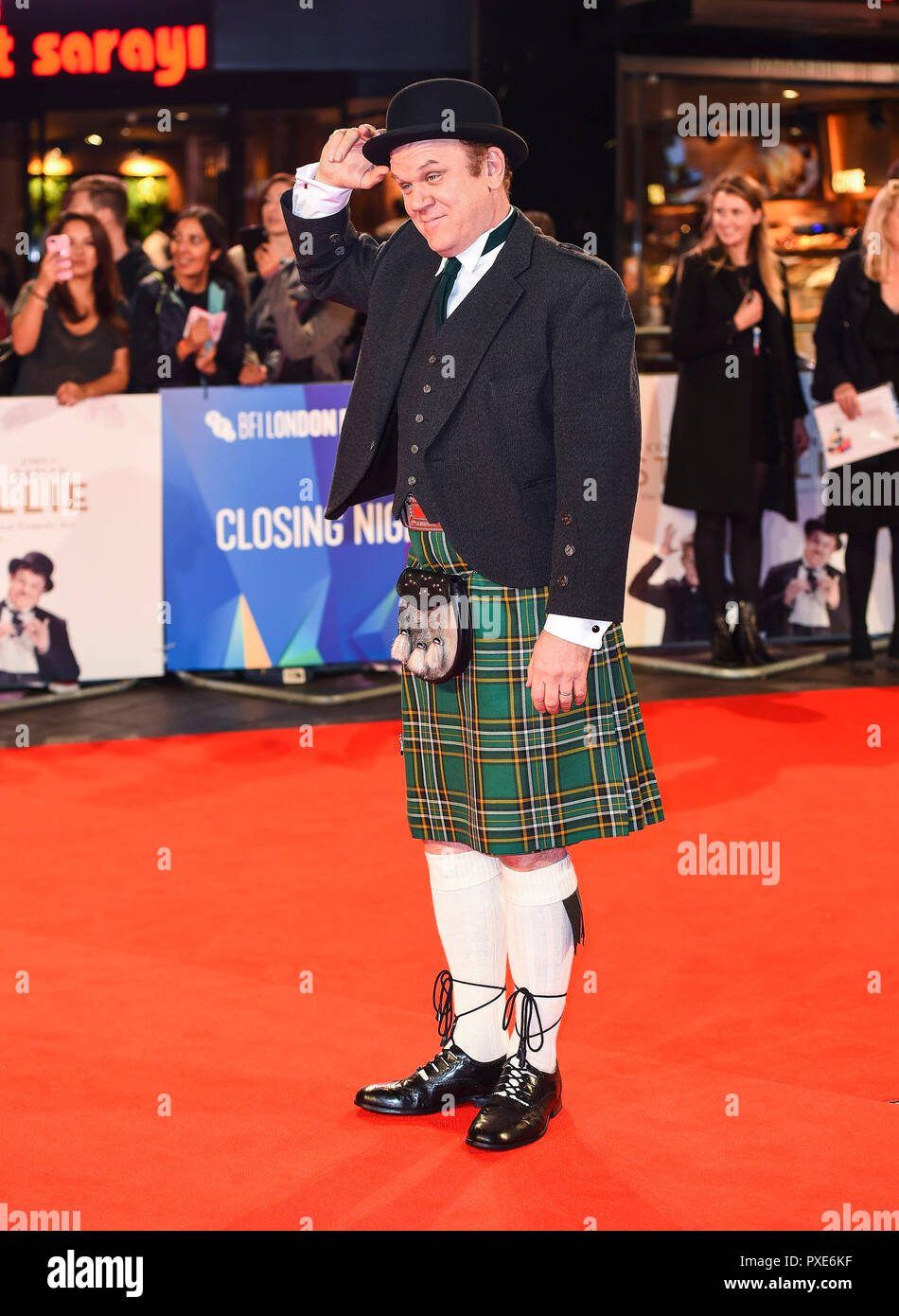 John C. Reilly assiste à la première mondiale de la soirée de clôture et de projection de gala 'Stan & Ollie' durant la 62e BFI London Film Festival. Banque D'Images