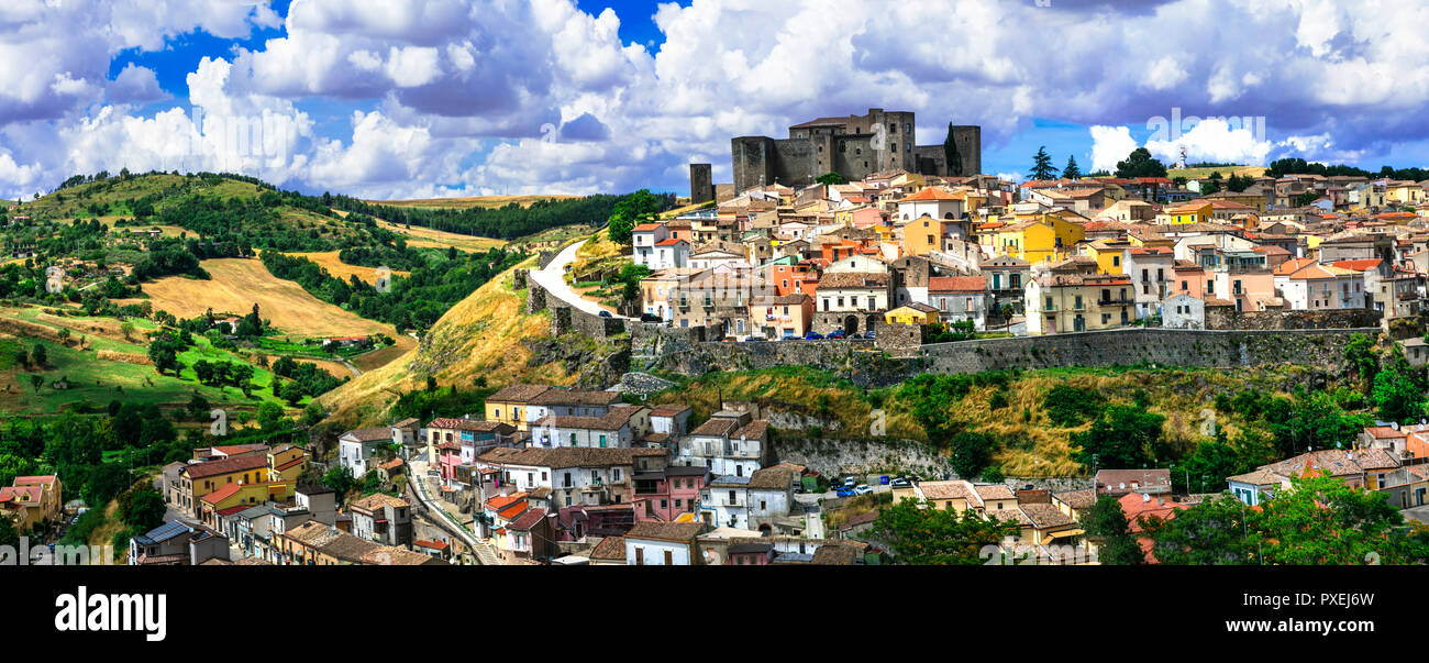 Melfi impressionnant,village,vue panoramique,Potenza Basilicata, Italie. Banque D'Images