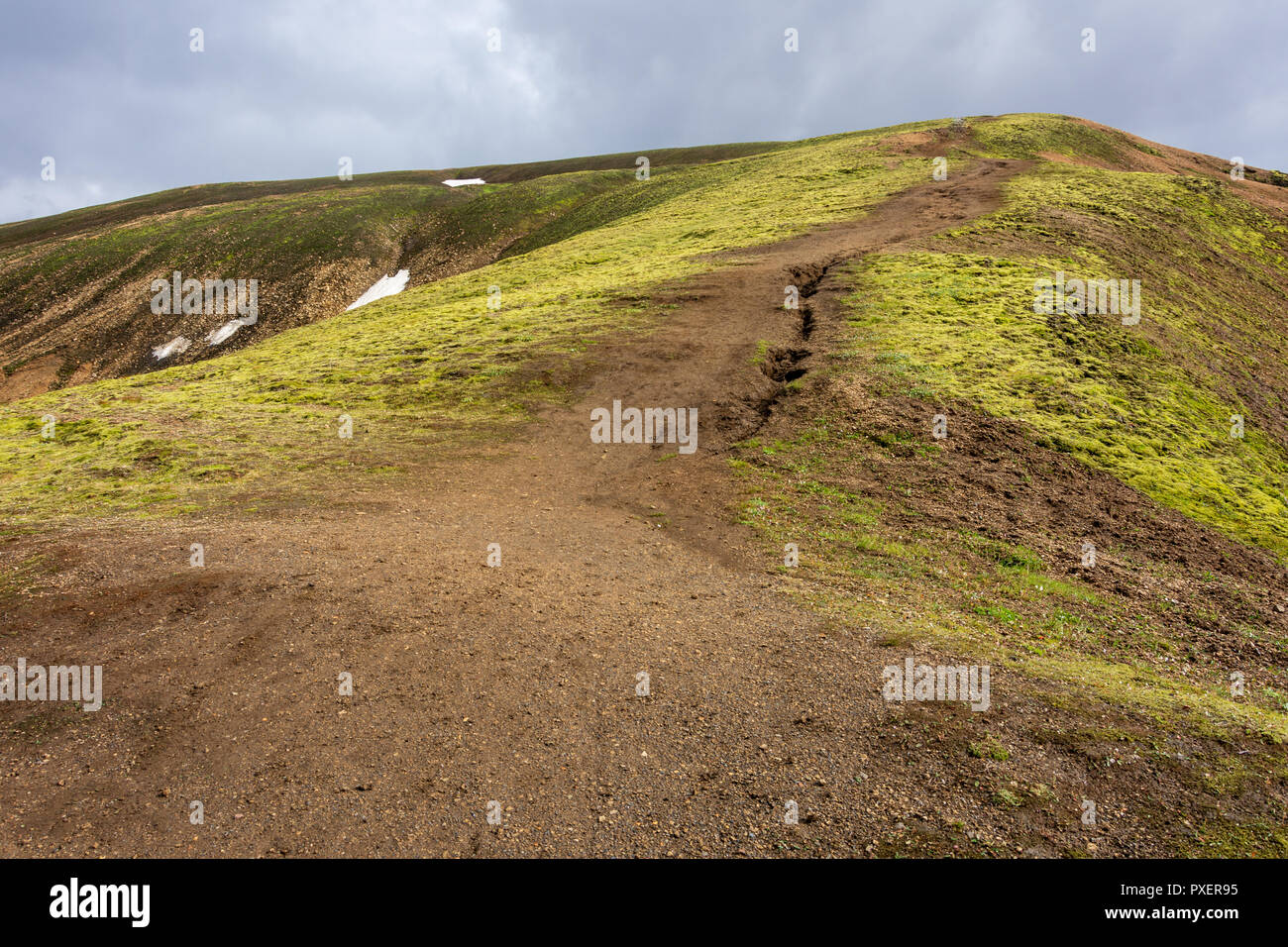 Landmannalaugar, ou le 'People's Pools', une vaste zone de beauté au coeur de la sierra méridionale avec la lave et du sable coloré forme Banque D'Images